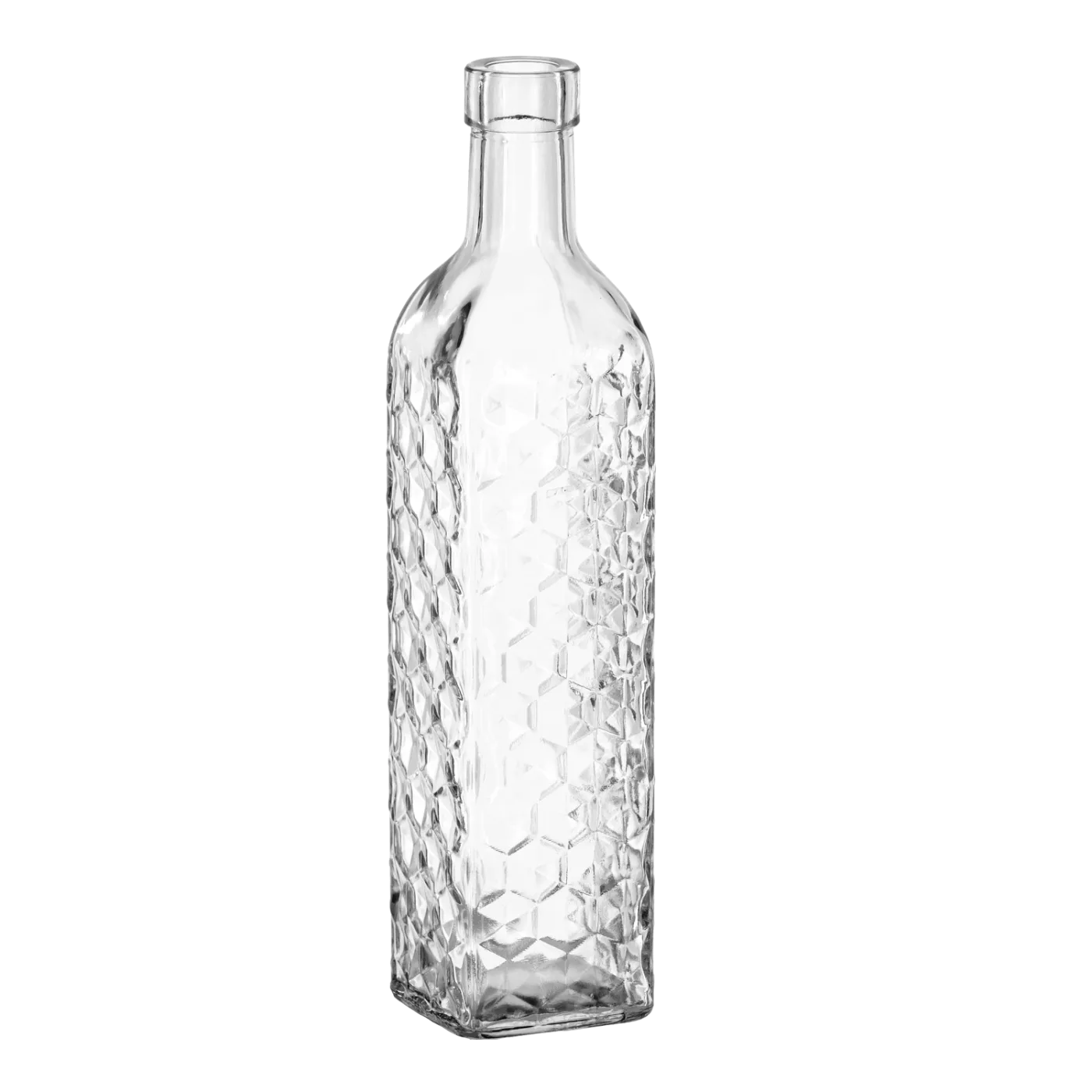 Flašeta na vino hranatá 500 ml s kovovým uzávěrem 28 mm