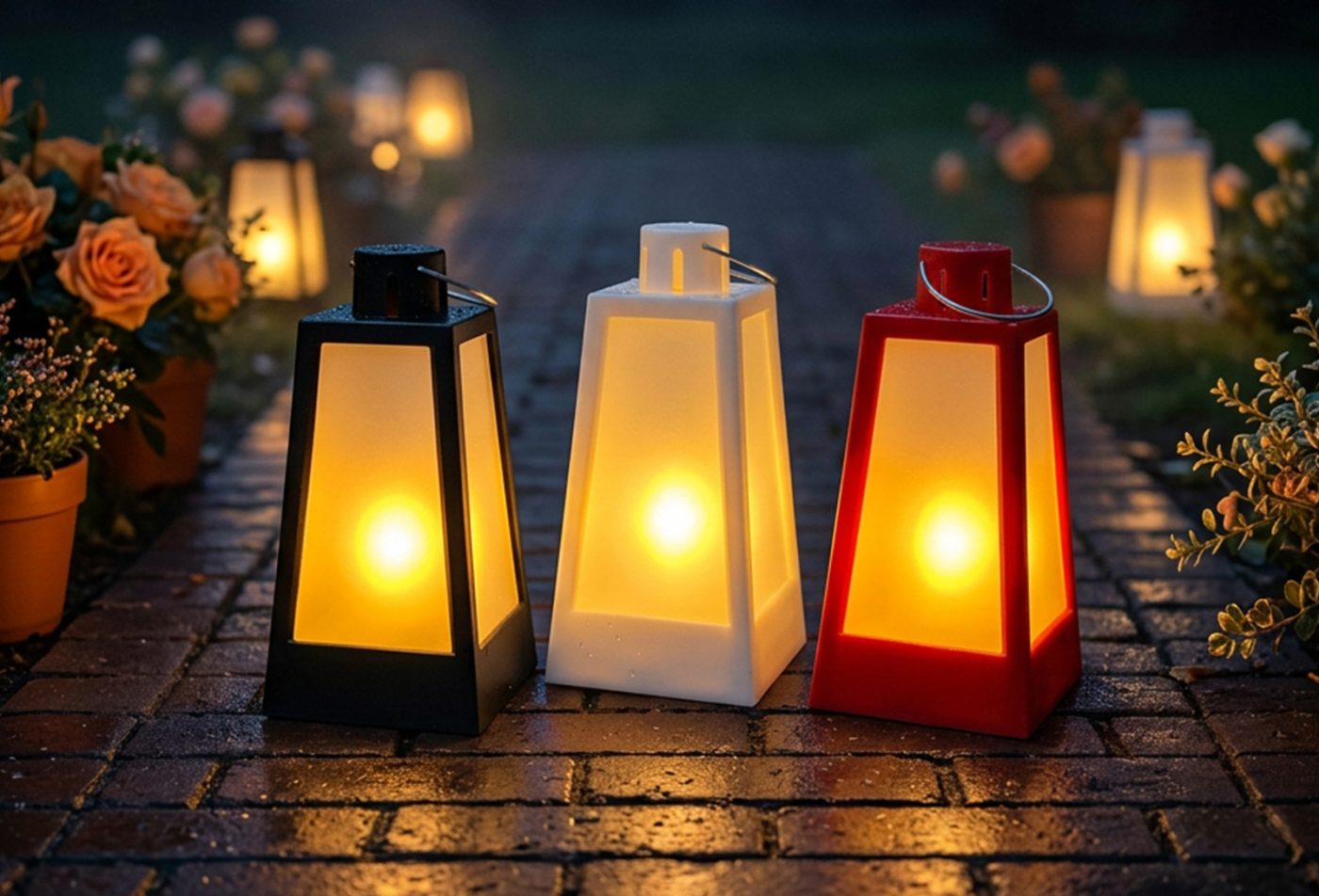 LED LAMPION 6 x 12,5 CM EFEKT SVÍČKY MIX BARVY disp=12ks *9183