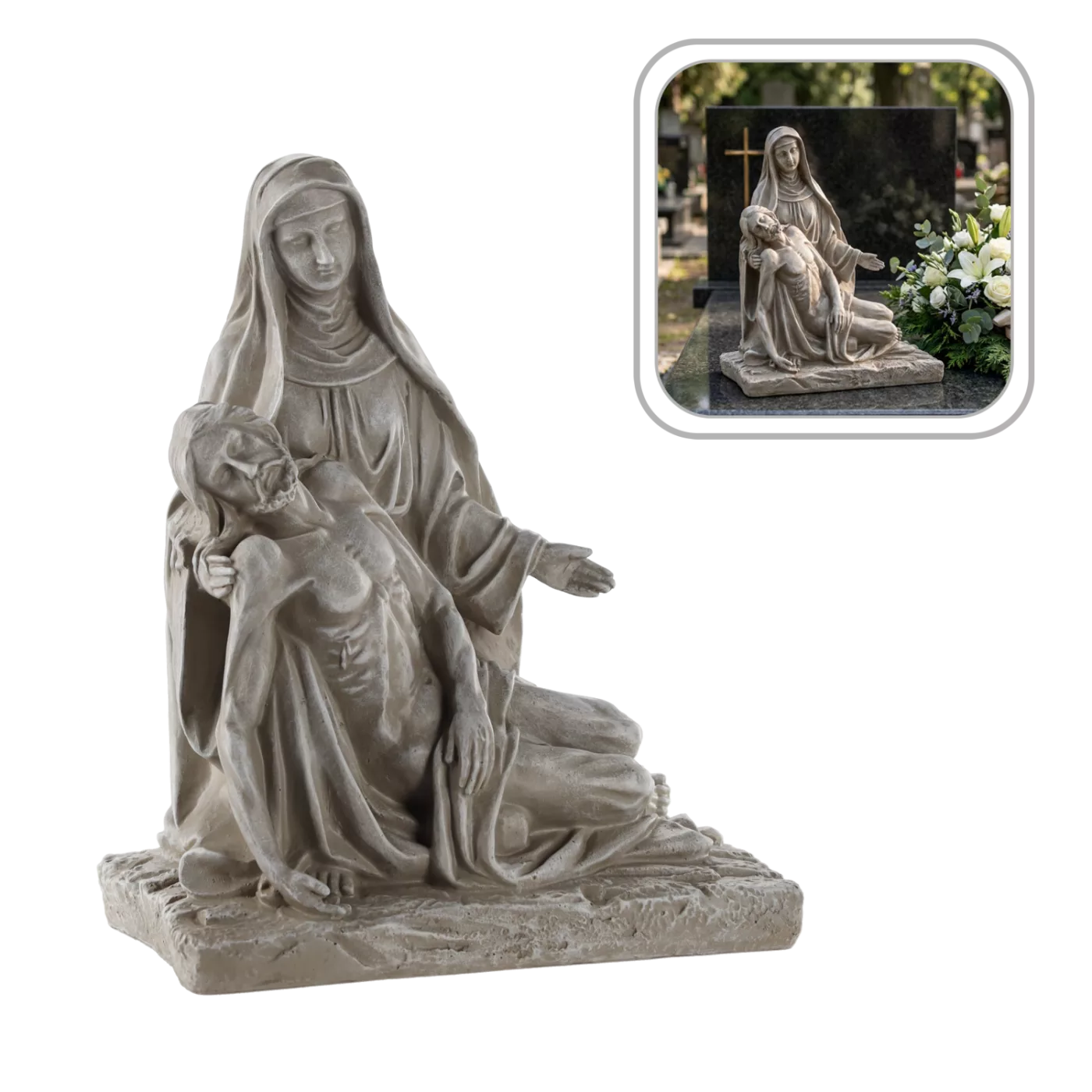 Figura Pieta 22 x 19,5 x 30 cm