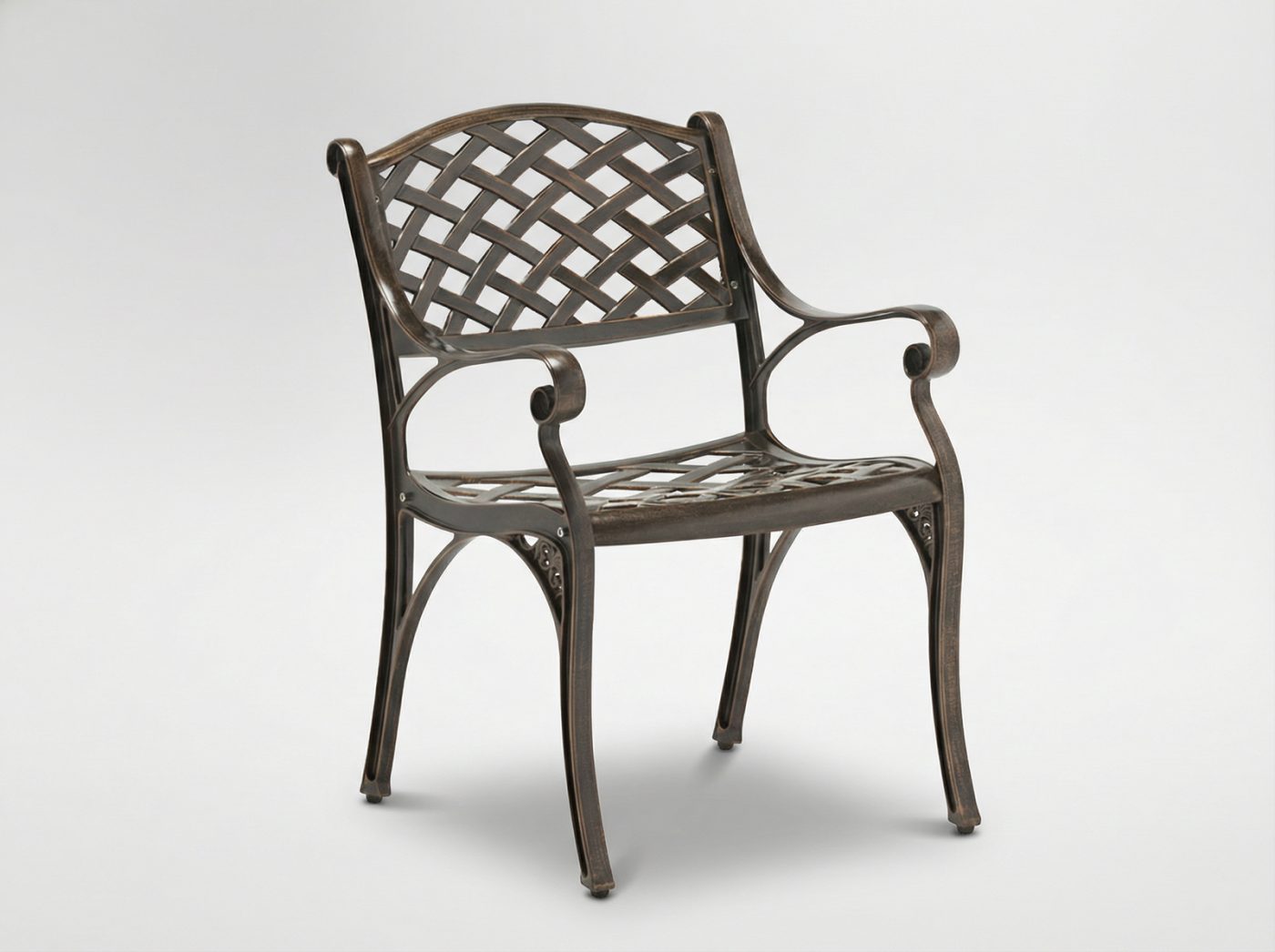 Zahradní židle hliníková Mondrich antická bronz 65 x 64 x 92 cm