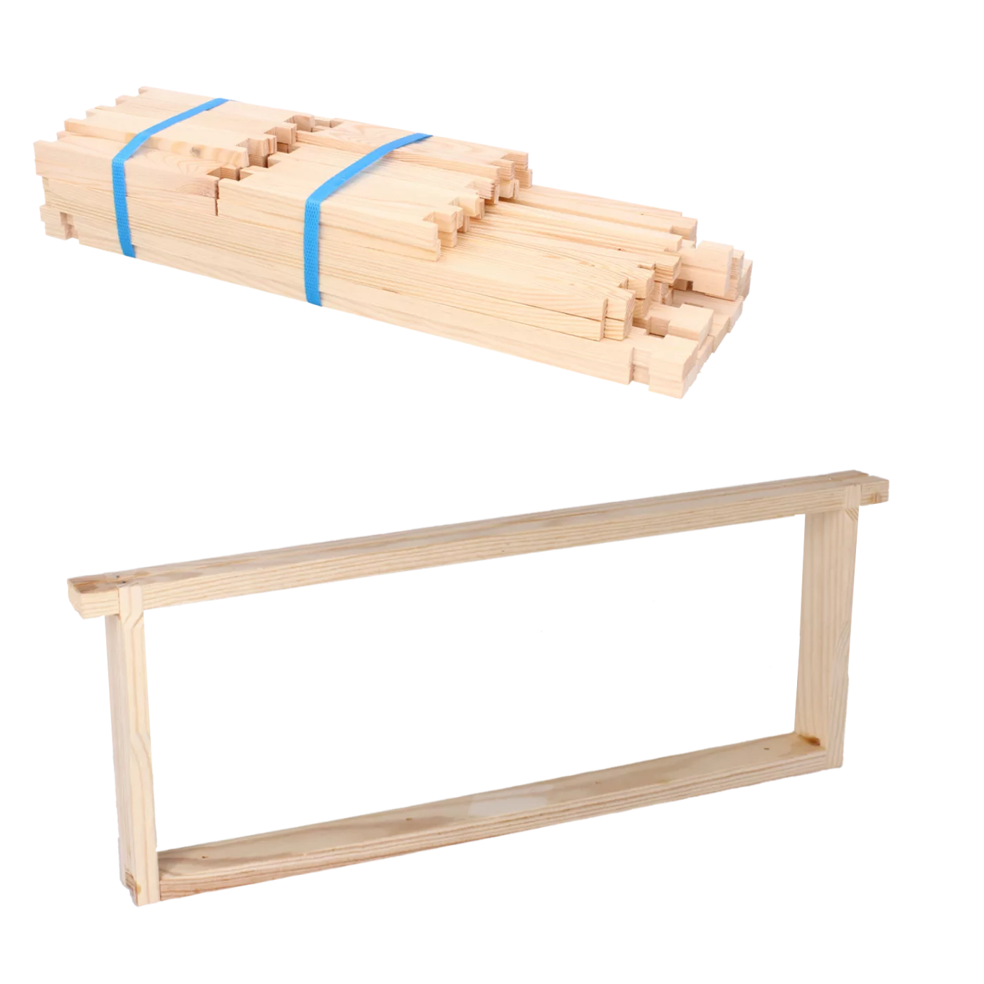 Rámky na med 1/2 velkopolské přímé 360 × 130 mm, sada 10 ks