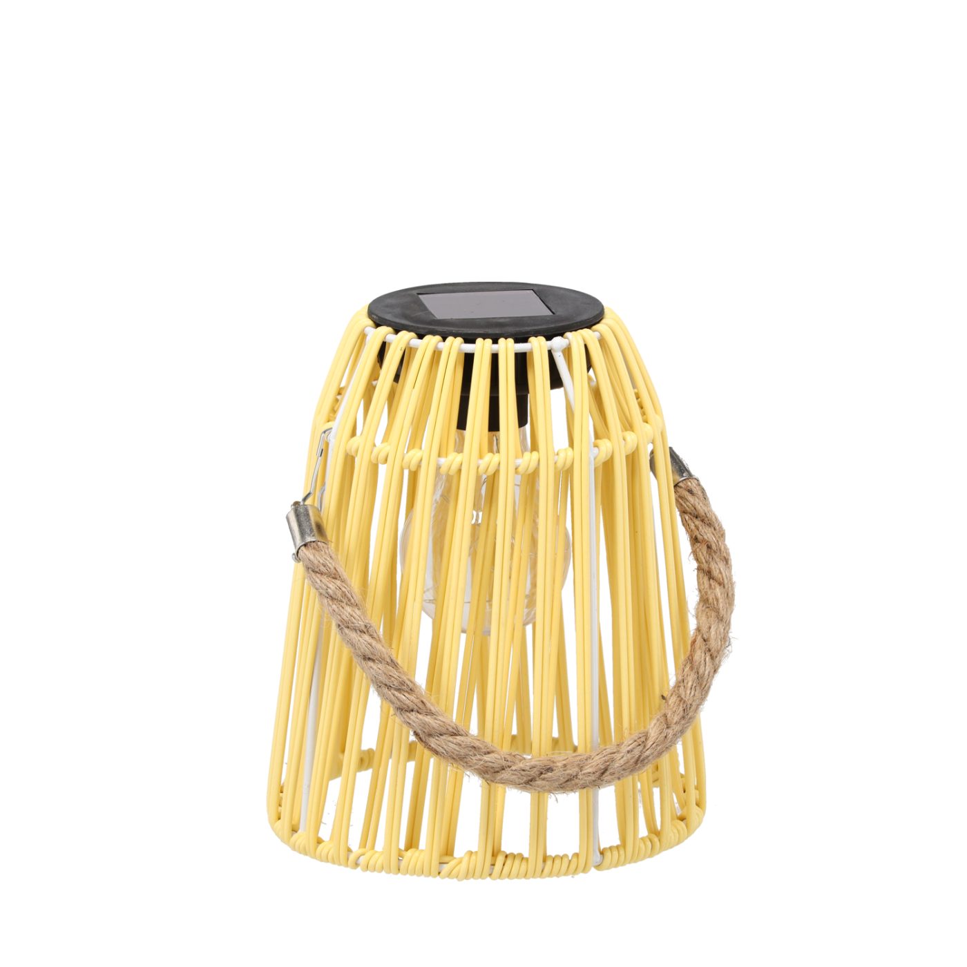 Solární lampion žlutý 18 cm s LED