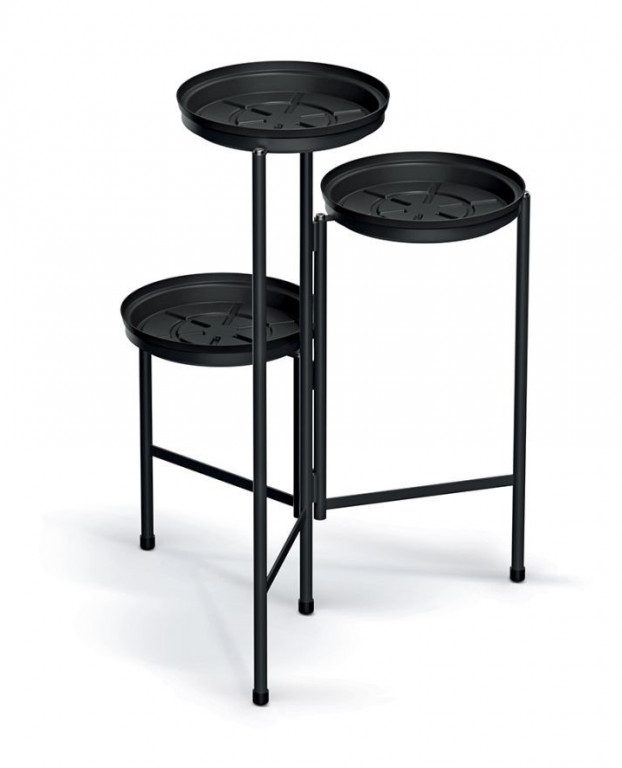 Podstavec na květináče TOL STAND černý 42cm