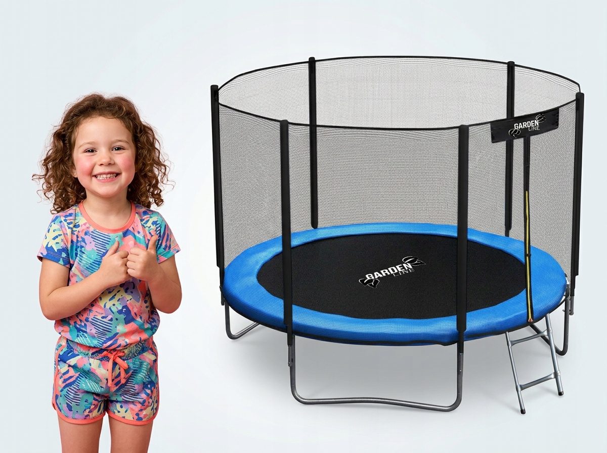 Zahradní trampolína 252 cm s ochrannou sítí a žebříkem
