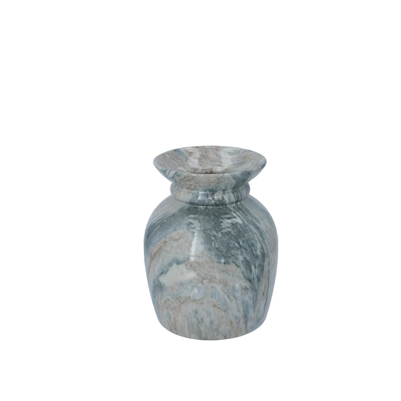 Keramický vázon s mramorovým efektem 15 x 15 x 18 cm
