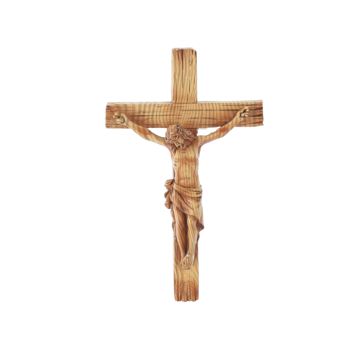 Závěsný kříž s figurou Ježíše 12,5 x 3,5 x 20 cm polyresin