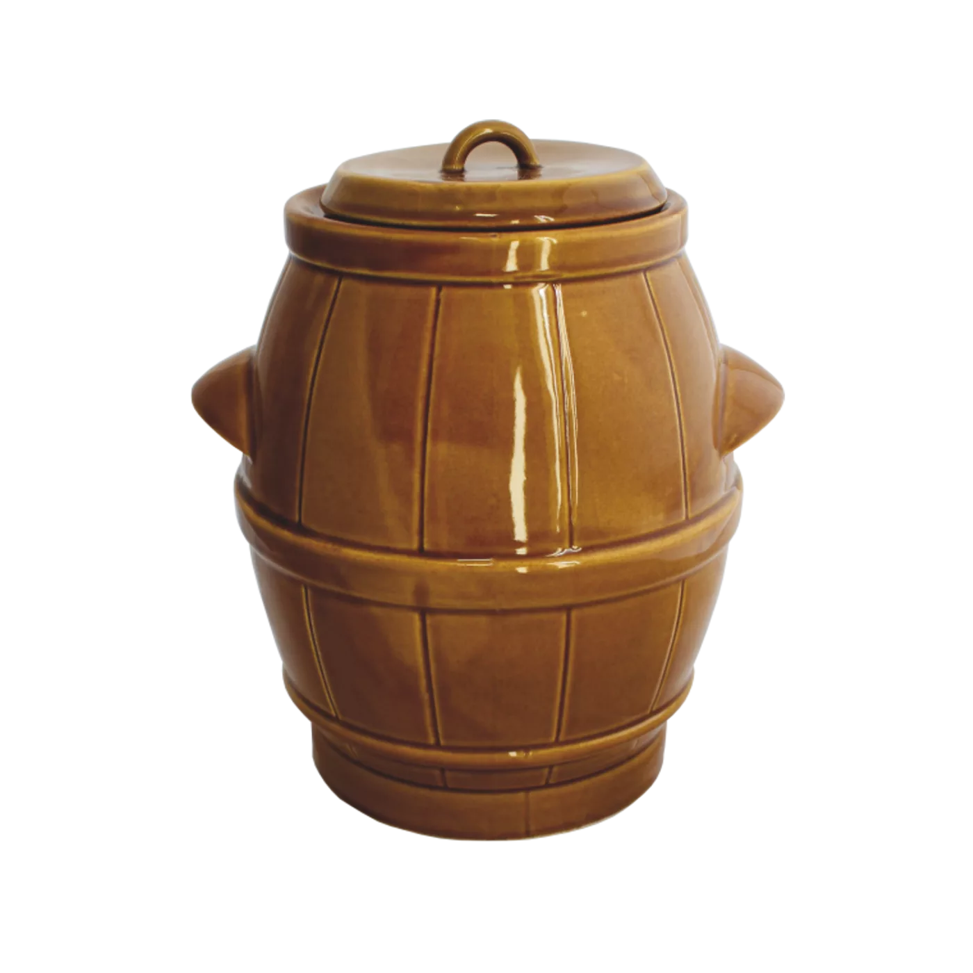 Keramická nádoba na zavařeniny 5 l medová