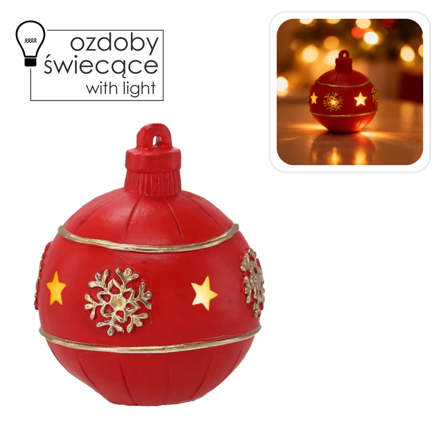 FIGURKA - ČERVENÁ LED KOLO 13 CM *1495