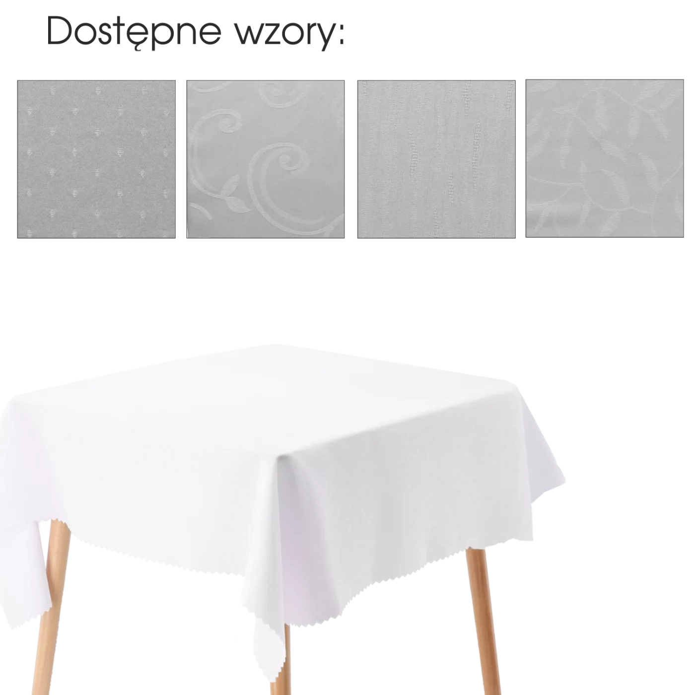 Bílý ubrus 140 × 220 cm