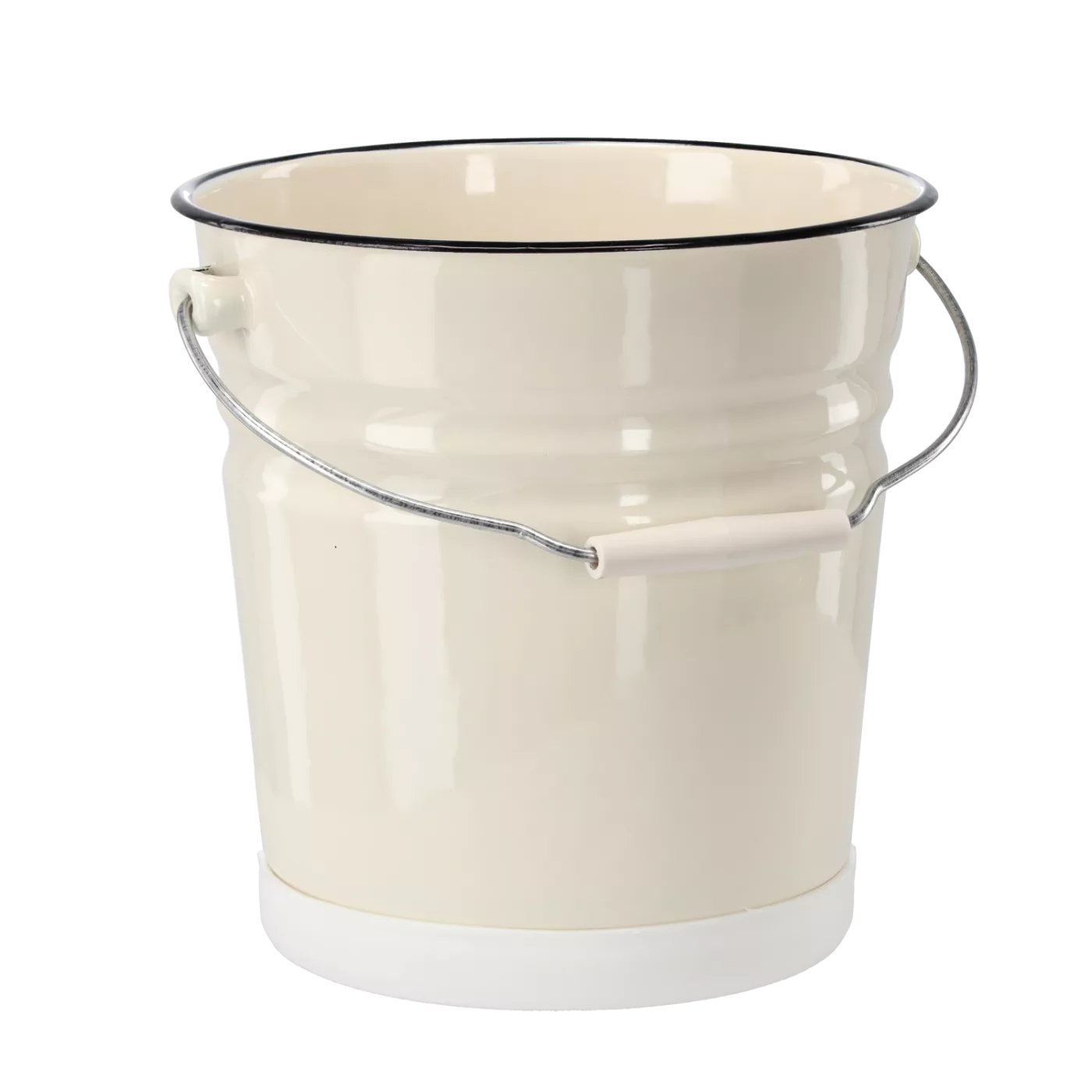 EMALIOVANÝ KBELÍK 12 L 26 CM KRÉMOVÝ *6062