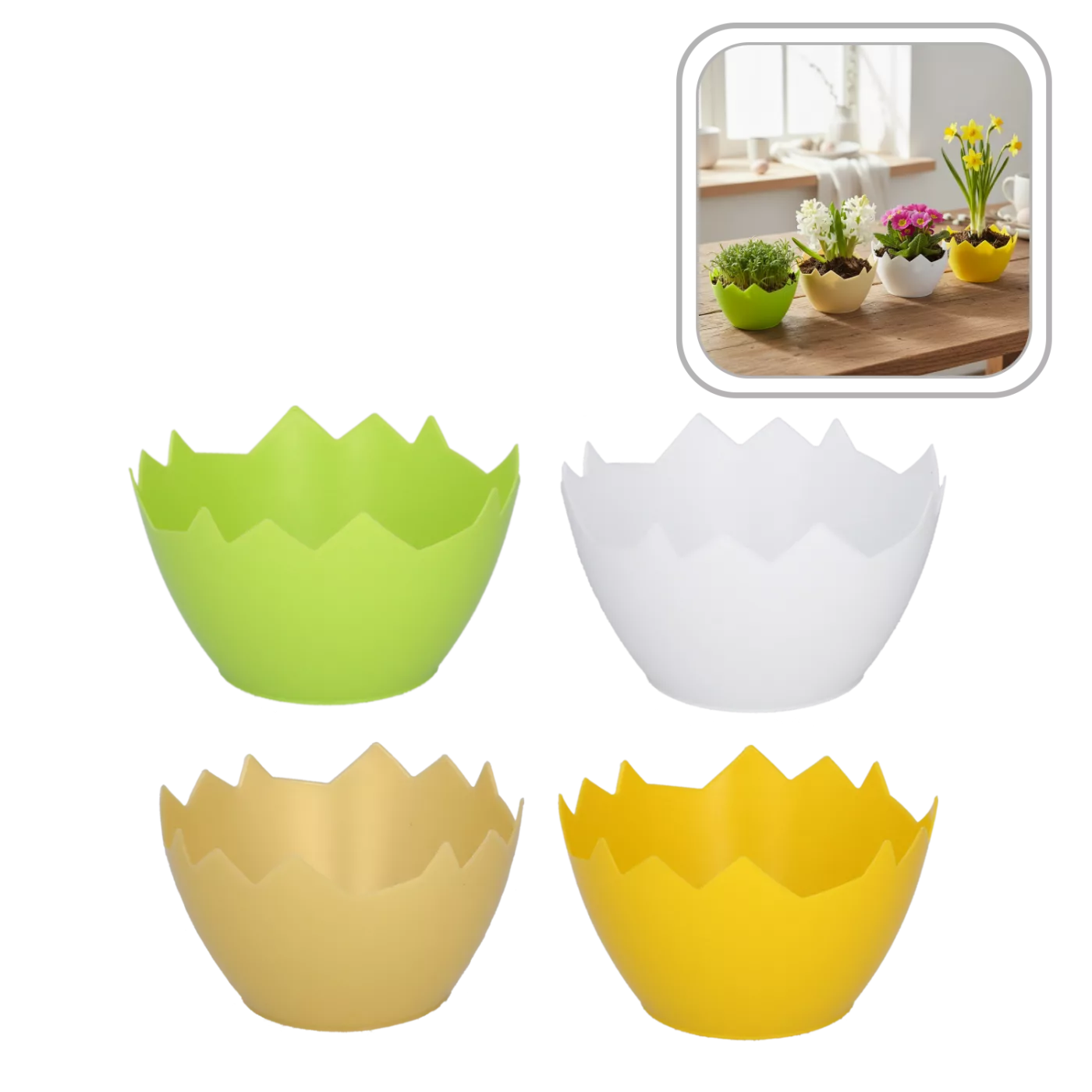 Obal na květináč skorupinový plastový 12 cm