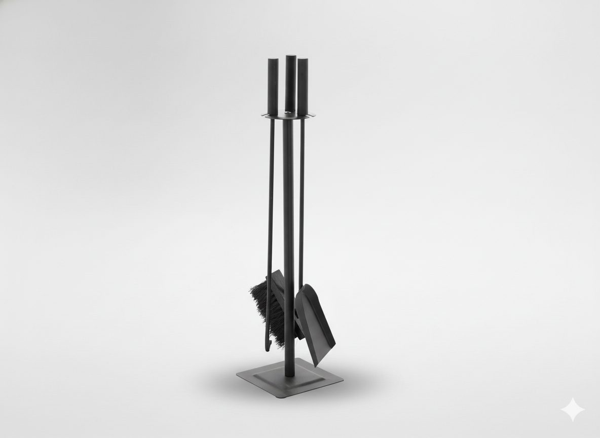 Sada kominková 4 kusy se stojákem 61 cm