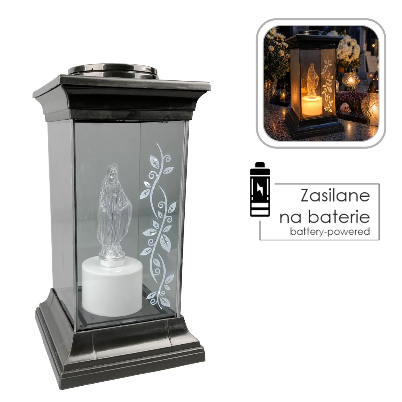 LED LAMPION 14 x 14 x 28 CM S MARII *9299