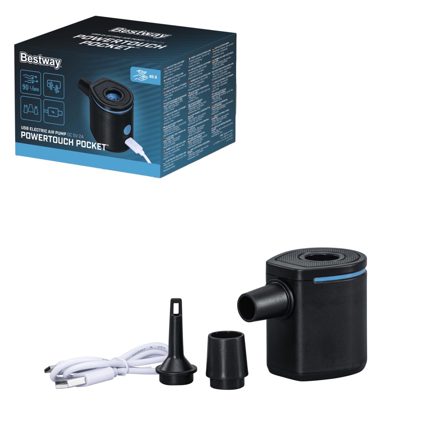 Elektrická přenosná pumpa PowerTouch s USB nabíjením