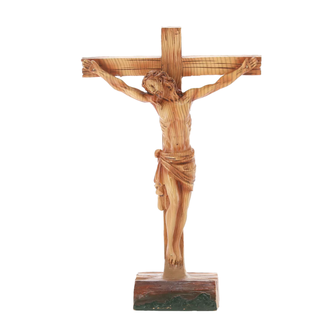 Stojící kříž s figurou Ježíše 19 x 7,5 x 29,5 cm, polyresin