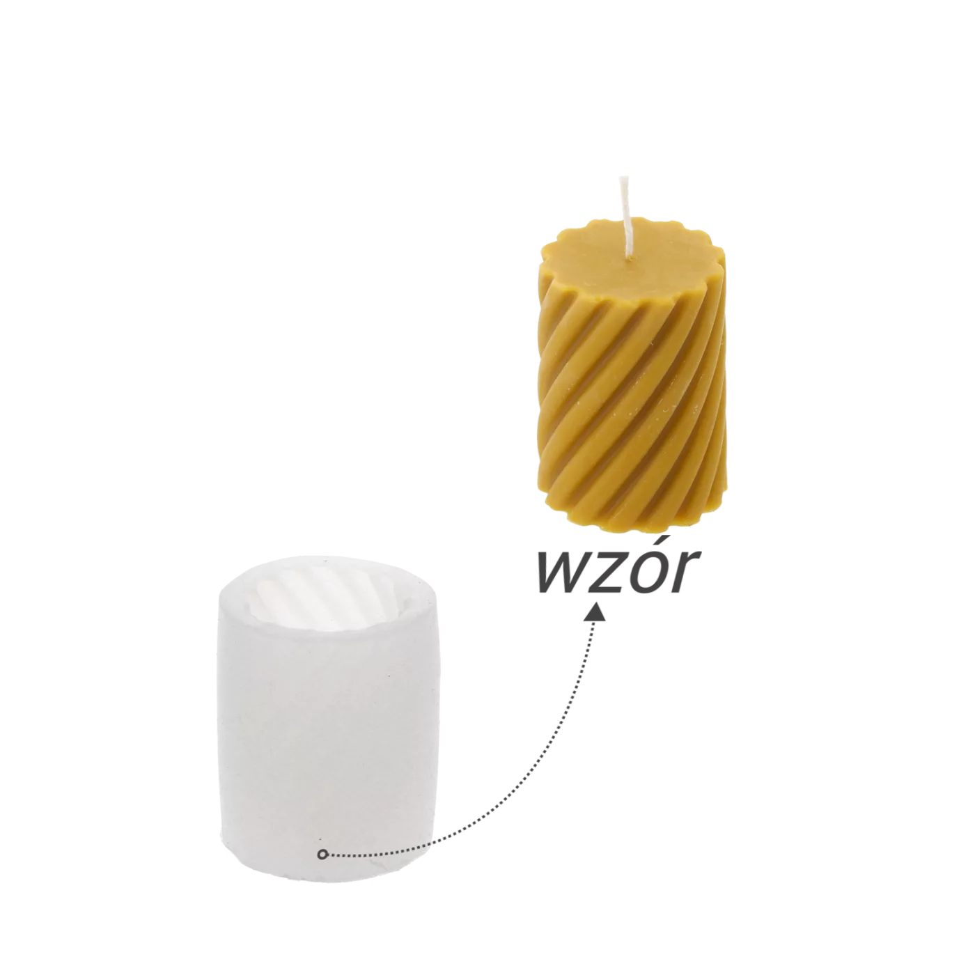 Silikonová forma na svíčky spirála 7,6 x 6,5 cm