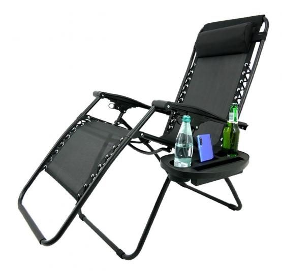 ALDOTRADE Zahradní relaxační polohovací křeslo Regina černé