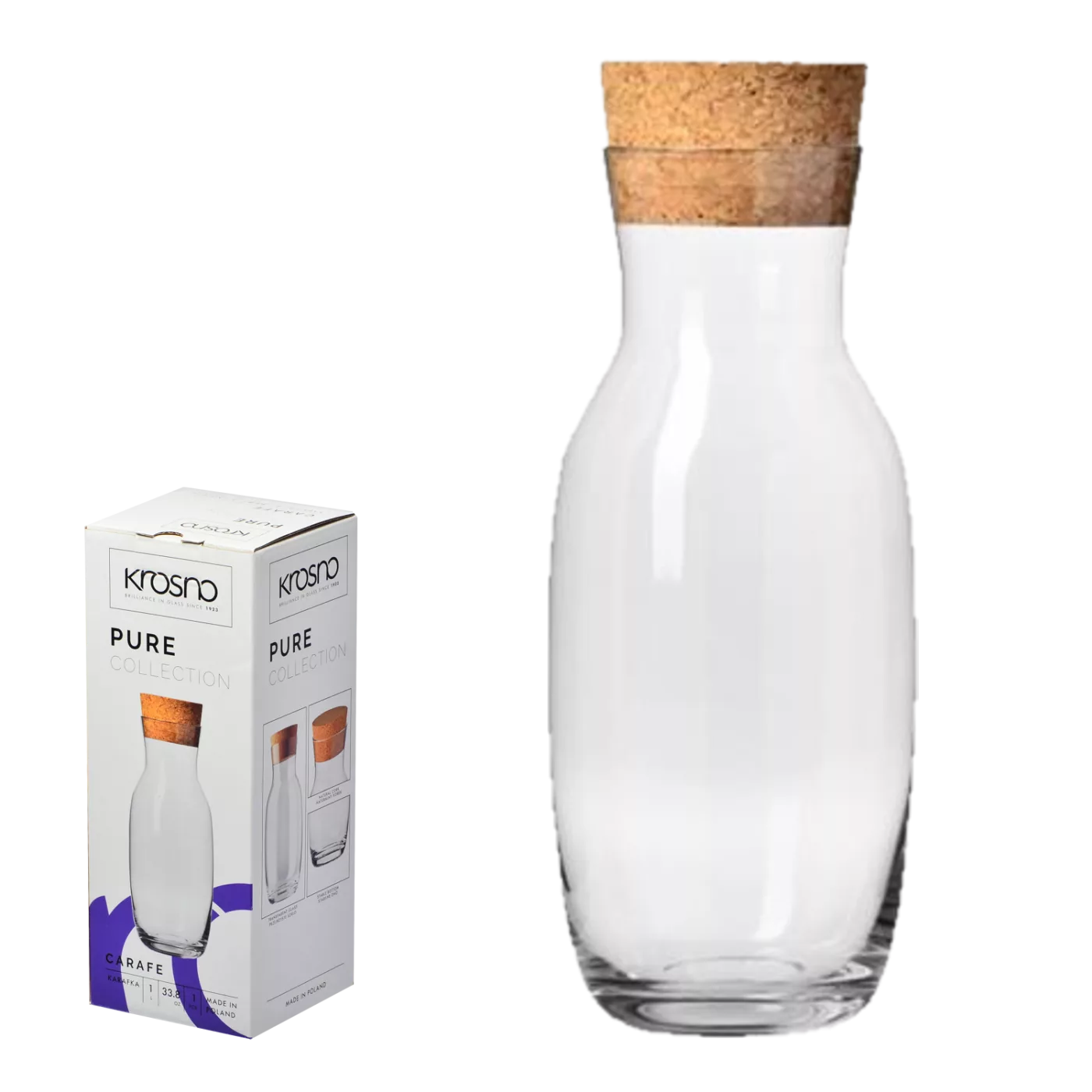Karafka s přírodním korkem PURE *2491*