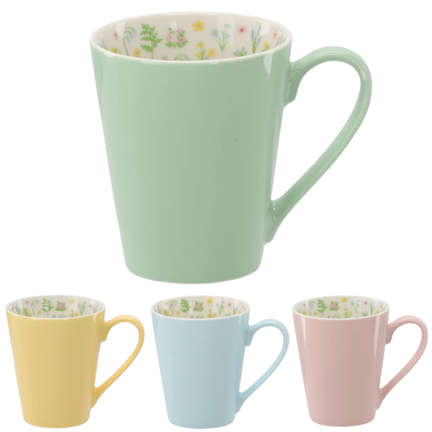 Porcelánový hrnek 380 ml, mix barev, balení 12 ks