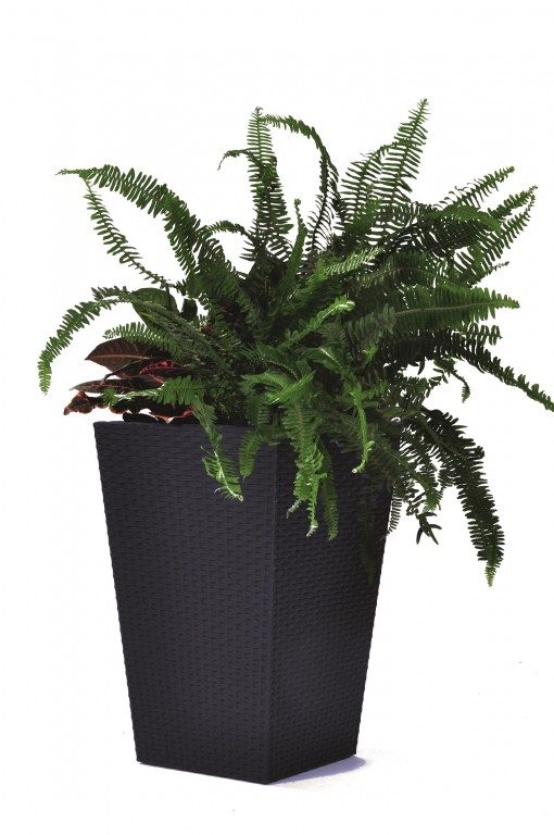 Květináč Rattan Planter M 55,4l antracit