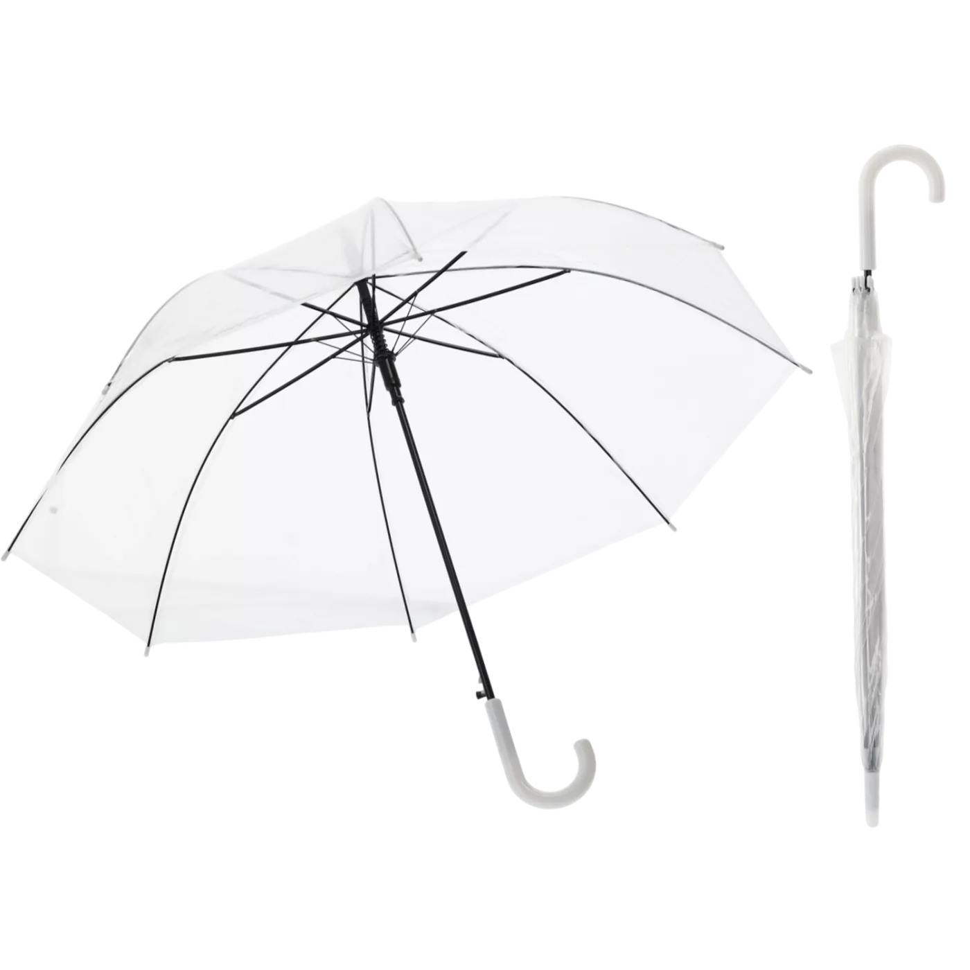 Poloautomatický deštník průhledný 99 cm