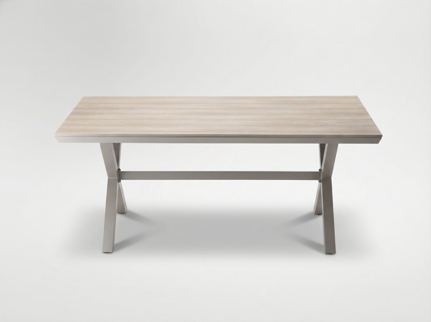Zahradní stůl hliníkový s deskou Polywood 180 x 100 x 75 cm béžový