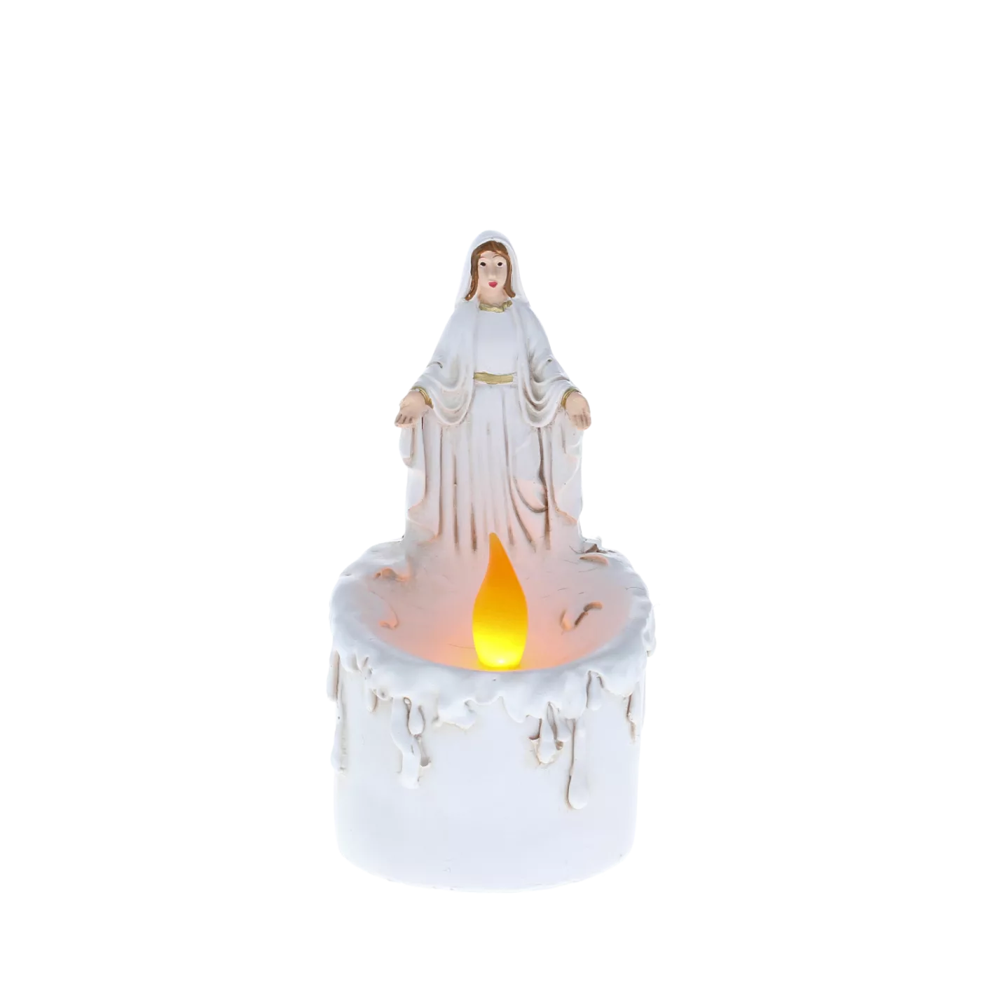 LED svíčka Matka Boží 17 × 8,5 × 8,5 cm