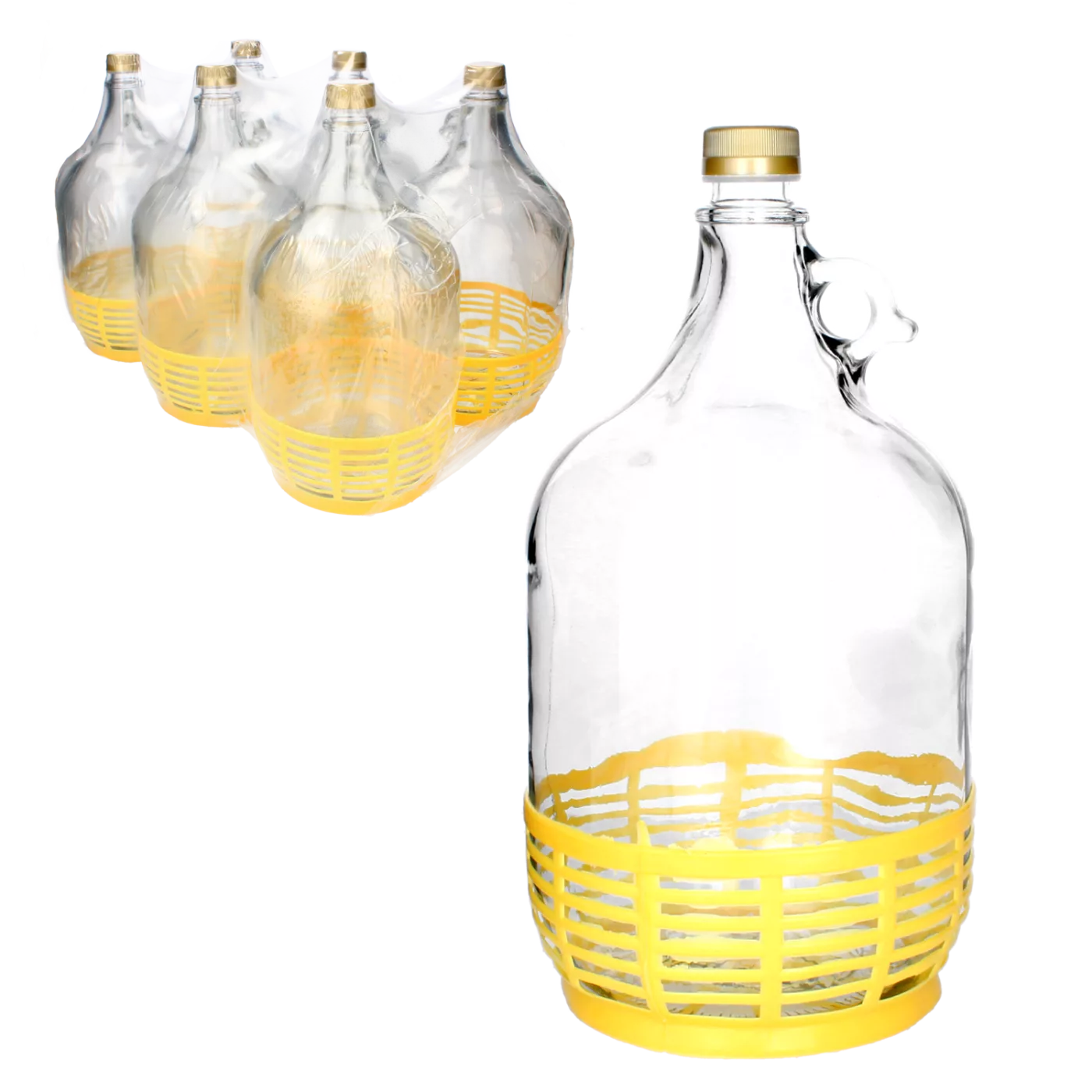 GALON 5L S UŠKY + PLASTOVÉ VÍKO + KOŠÍK ZGRZ=6 KS /180 PAL/ *5260
