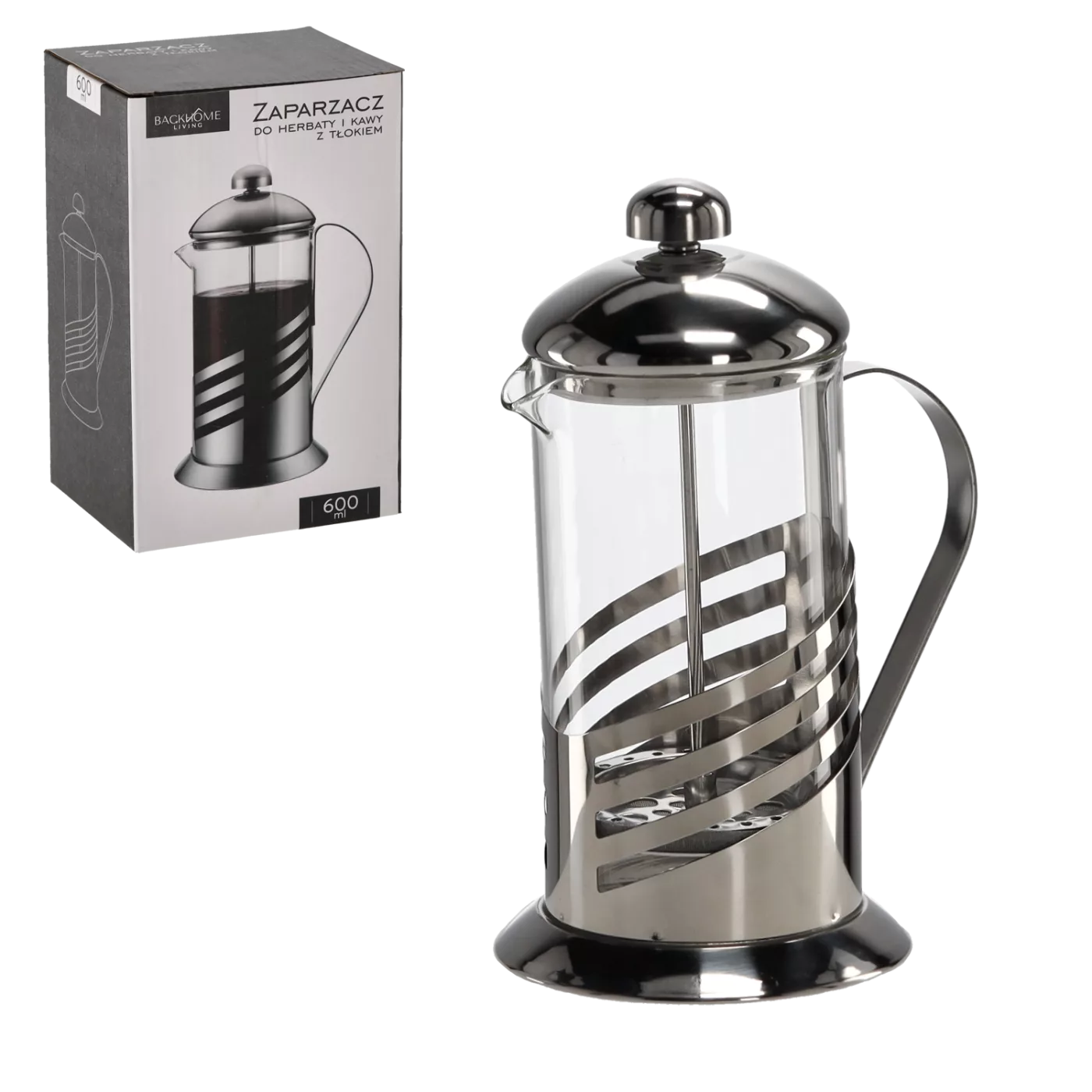 Čajník na vaření čaje a kávy 600 ml s tlakem