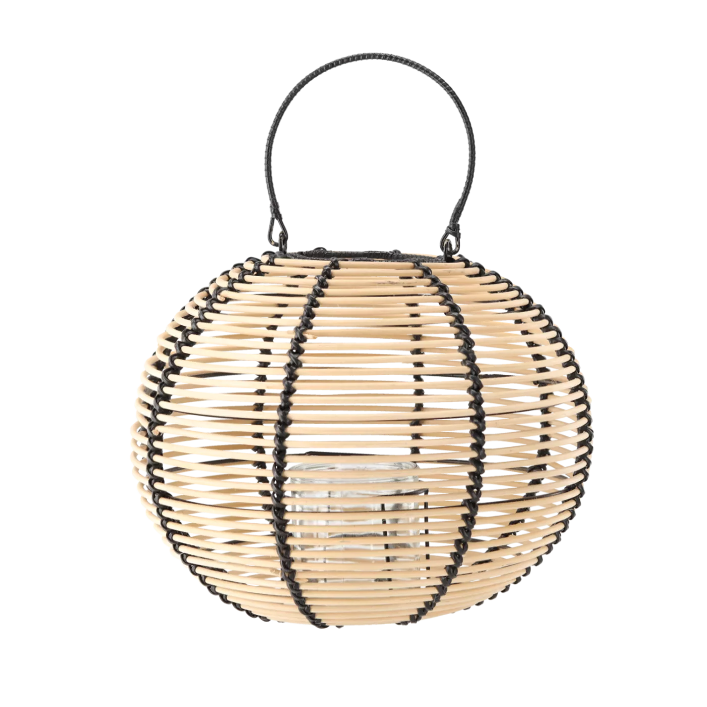 Dřevěný lampion 35 x 27 cm přírodní - černý