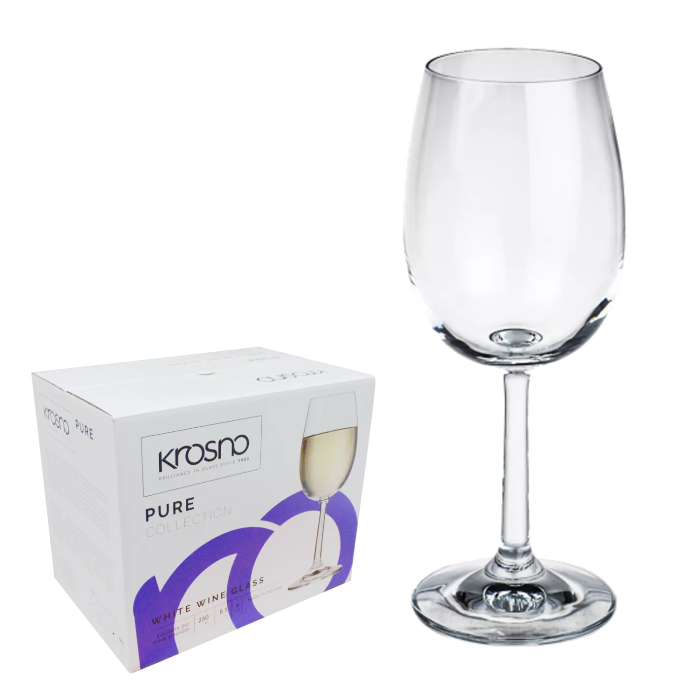 Sada 6 sklenic na bílé víno 280 ml Pure