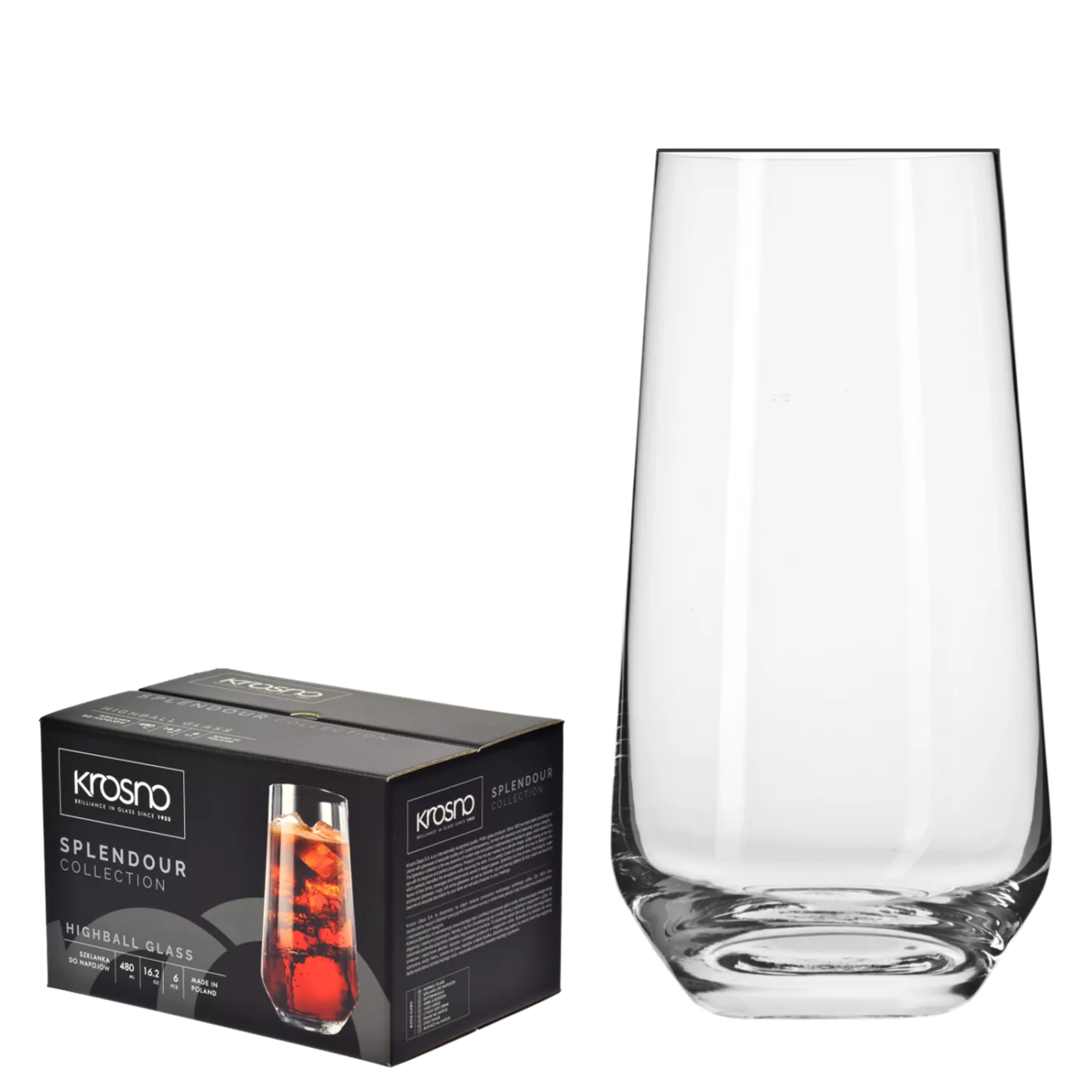 Sada 6 sklenic na long drink Splendour 480 ml vysoké