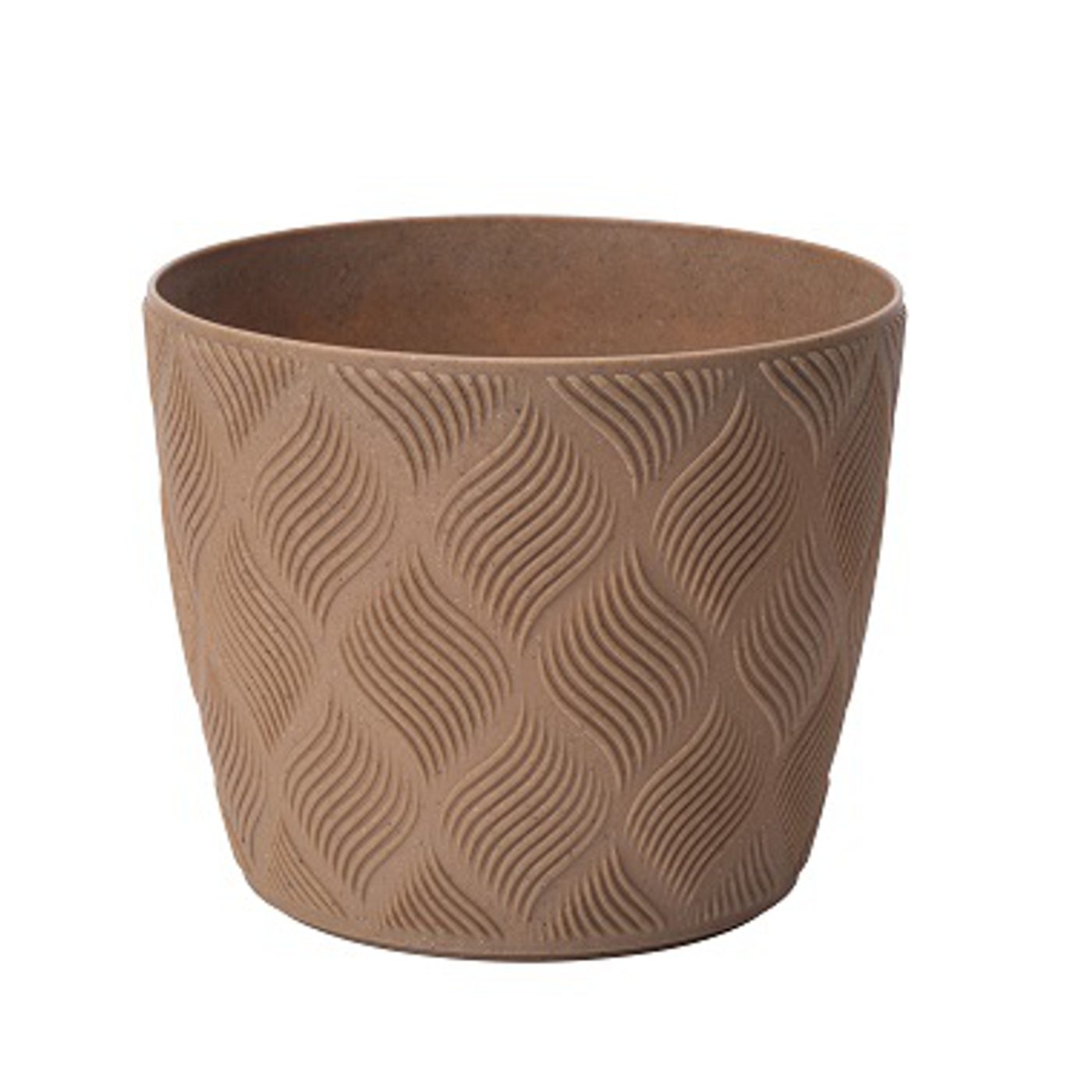 Květináč Flow Petit Eco Wood 190 mm přírodní dřevo