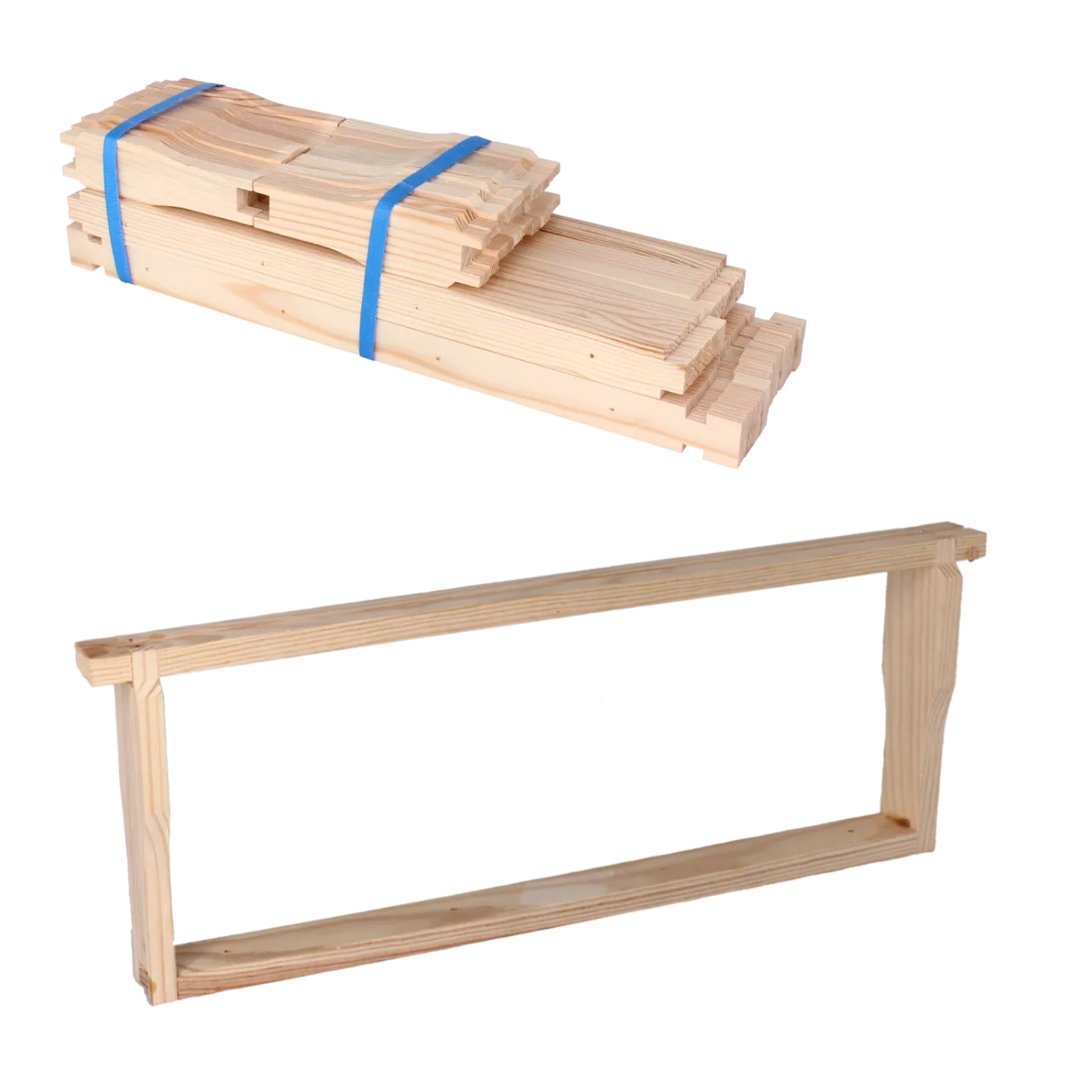 Sada 10 ks rámků 1/2 velkopolských hoffmannovských 360 x 130 mm