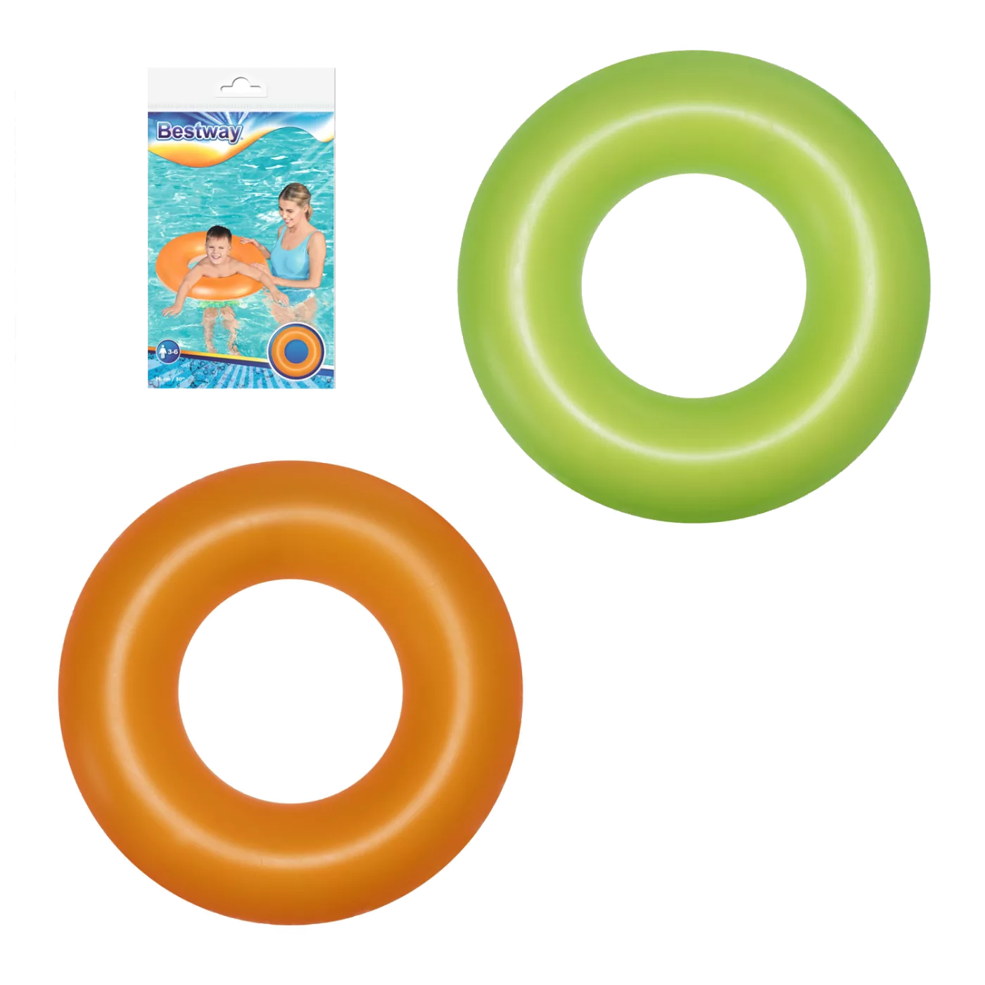 Plavecké kolo nafukovací Bestway Neon 76 cm zelené