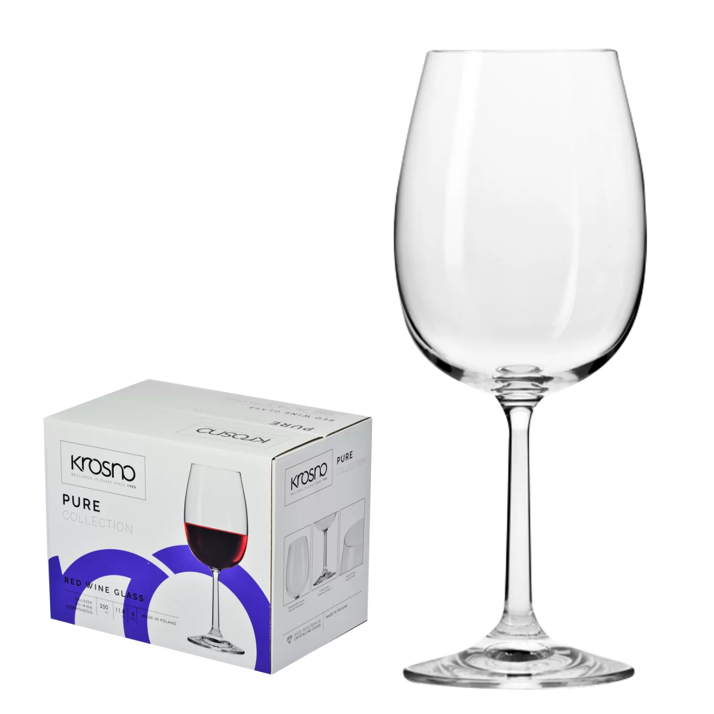 Sada 6 sklenic na červené víno Pure 390 ml