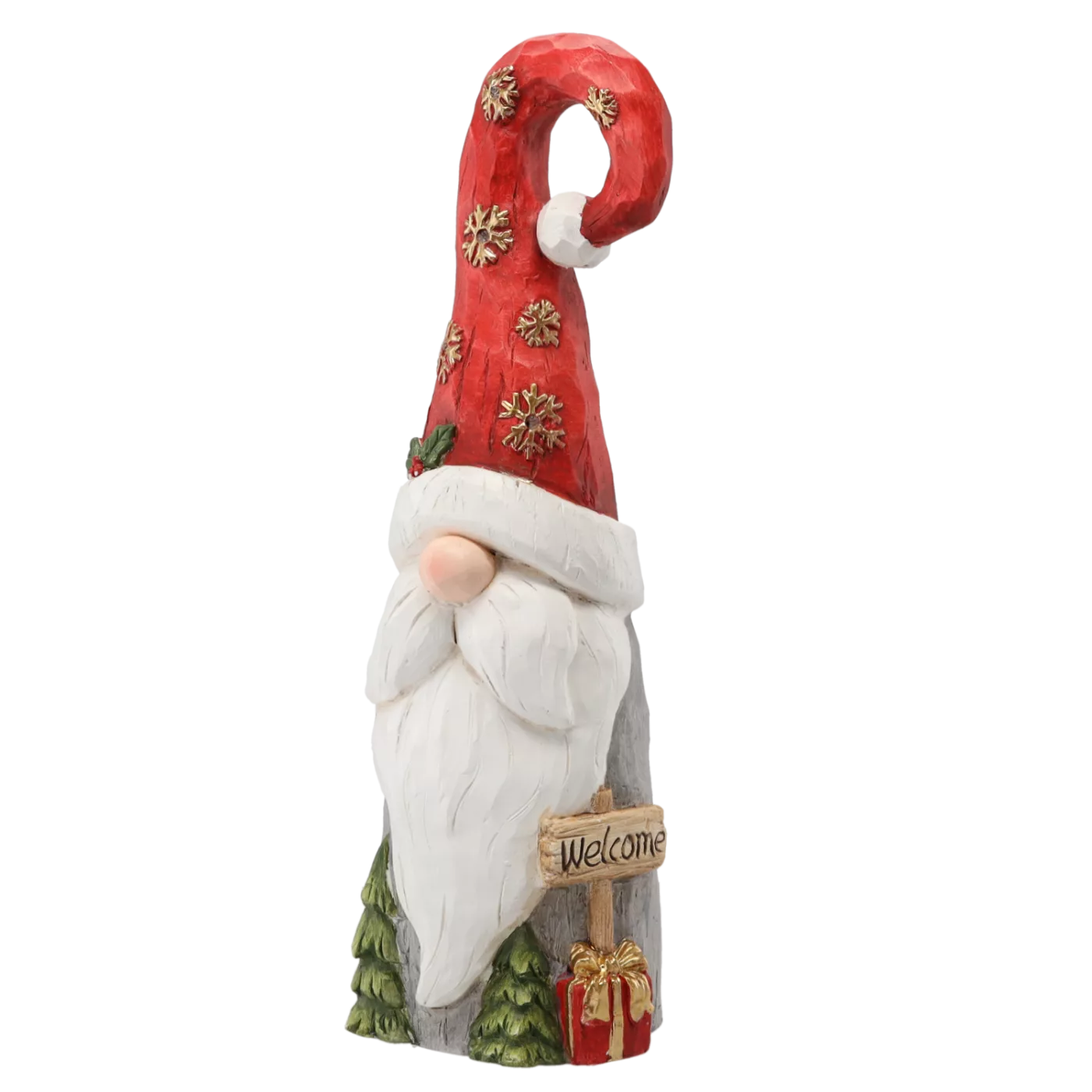 Vánočná figurka skřítka v Santa čepici s LED 22 x 21 x 66 cm