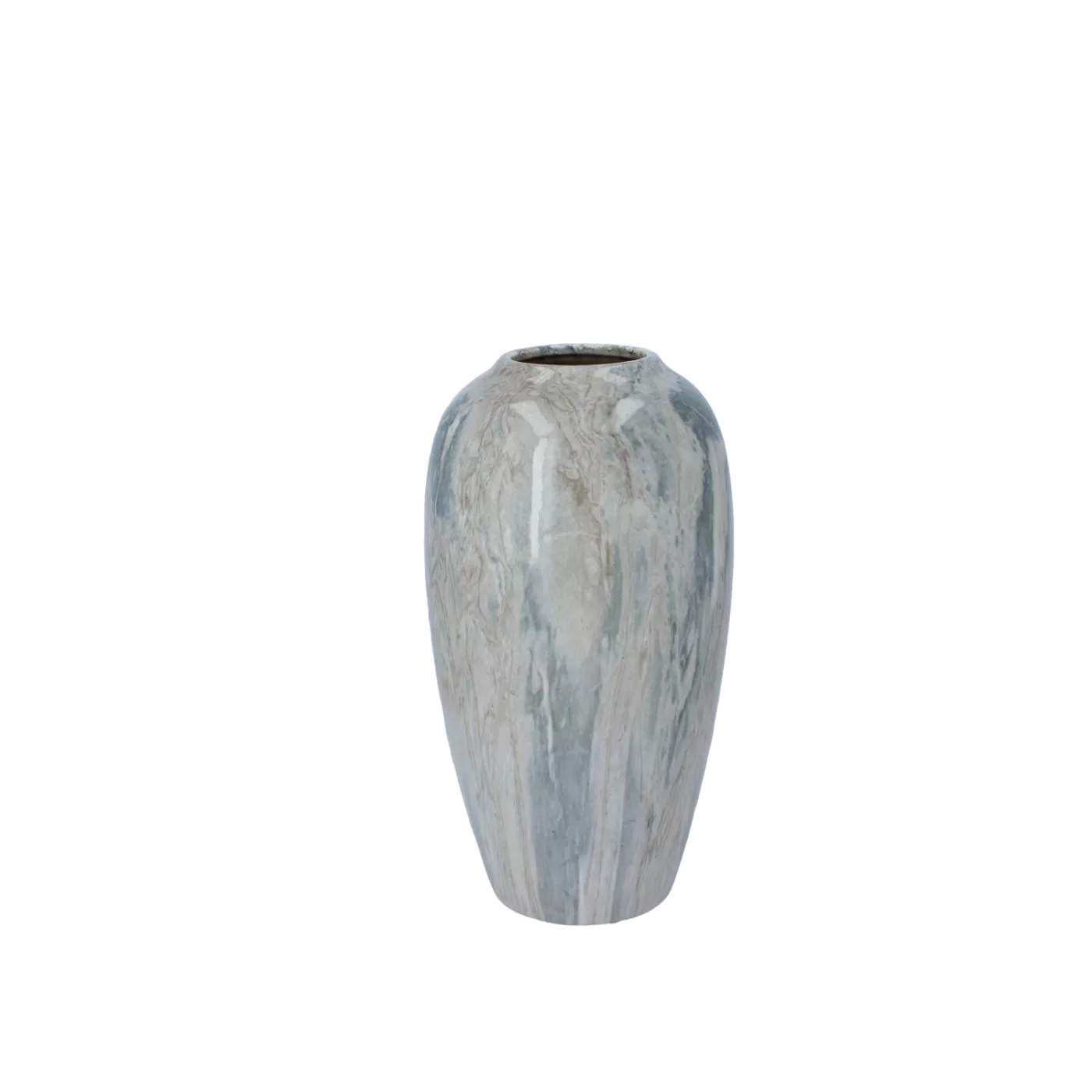 Keramický vázon s marmórovým efektem 14 x 14 x 25,5 cm