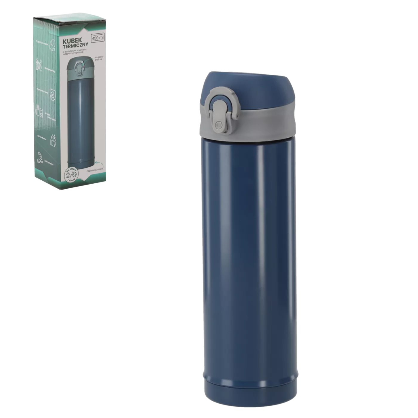 Termohrnek 450 ml tmavě šedý