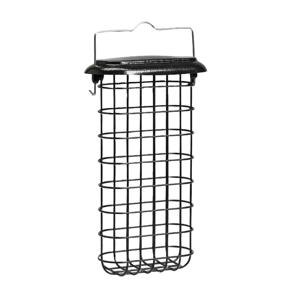 Krmítko pro ptáky klecové na tukové koule kovové 15,5 x 7,2 x 26 cm