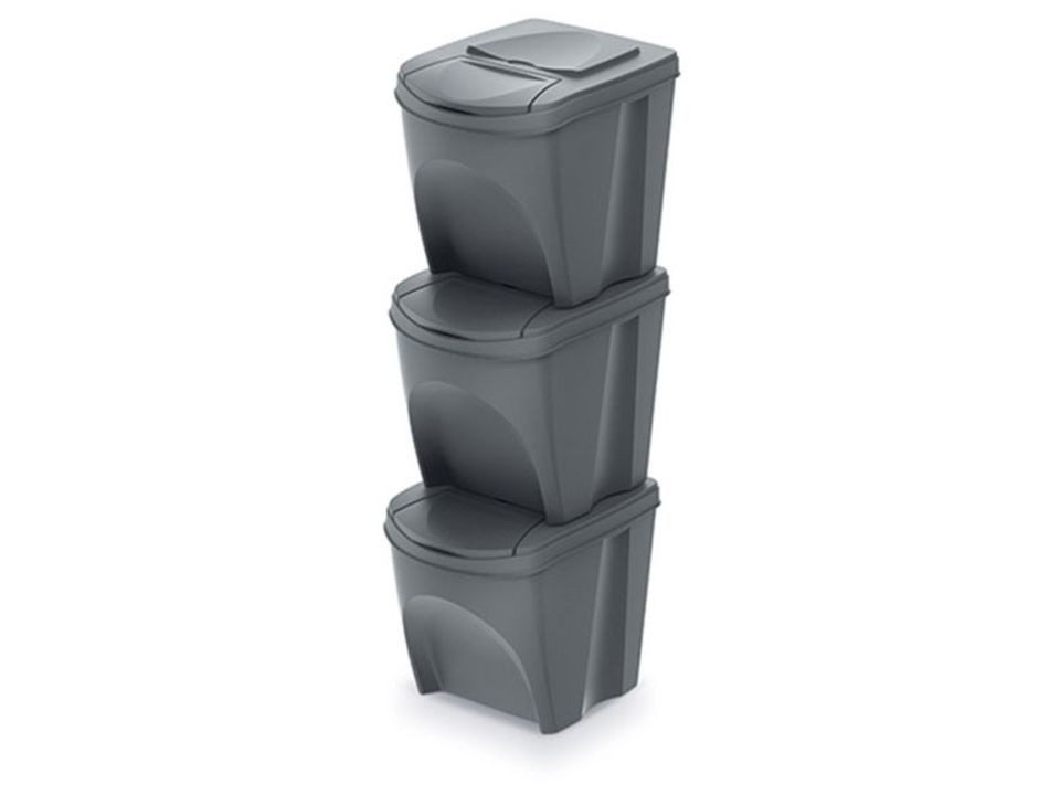 Odpadkový koš sada 3x25l SORTIBOX - šedý