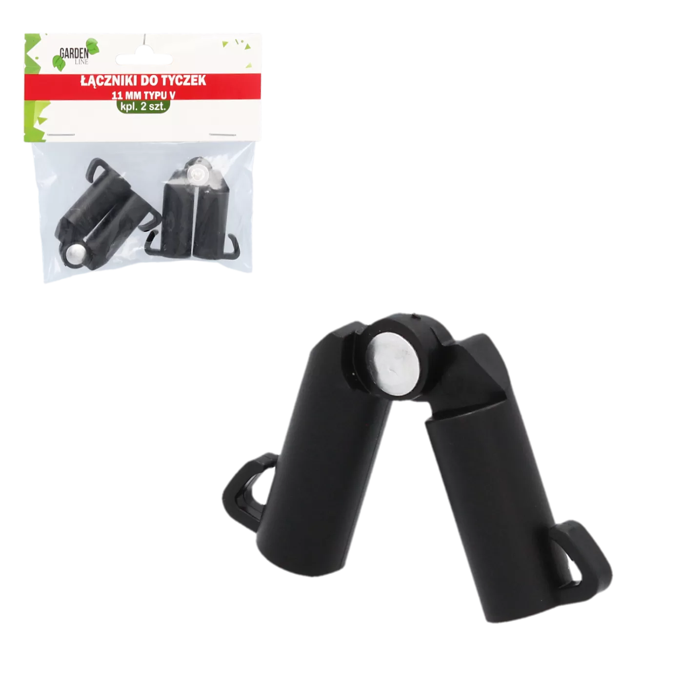 Sada 2 spojovacích prvků pro tyčky 11 mm typu V