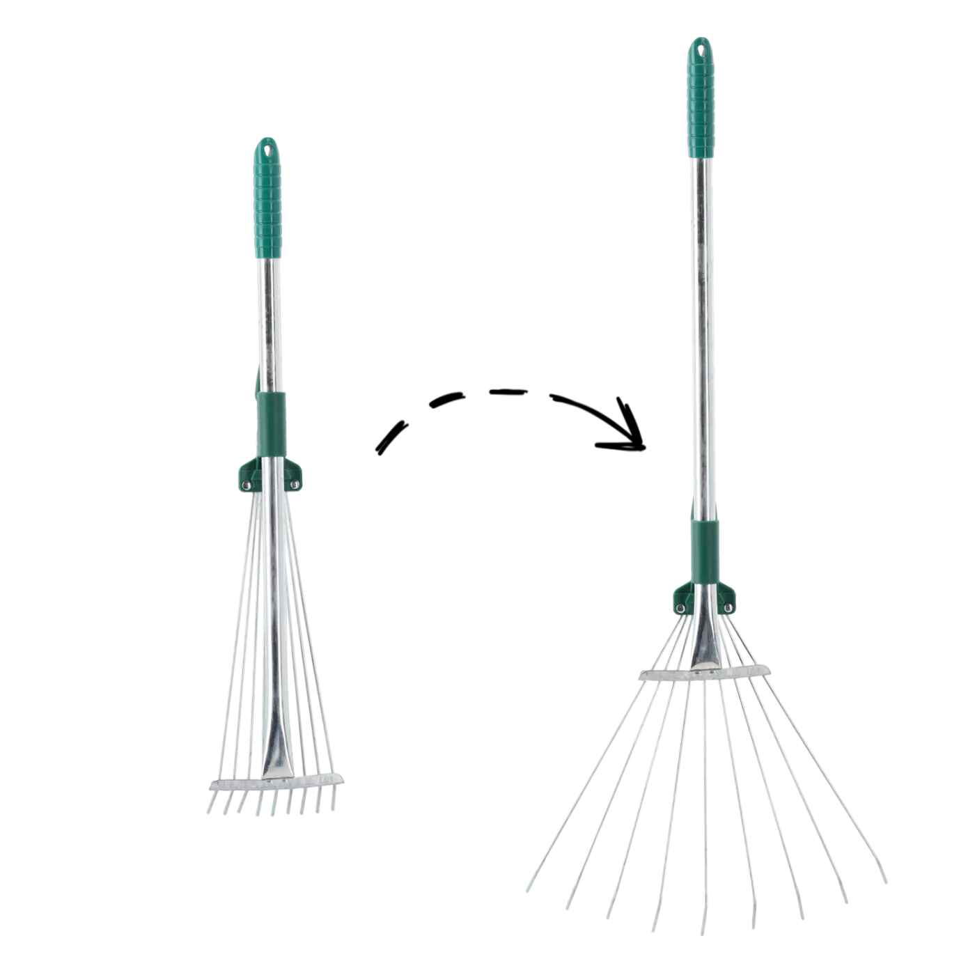 Kombinovaný hrábě-zametač teleskopický 54–73 cm, regulovatelný