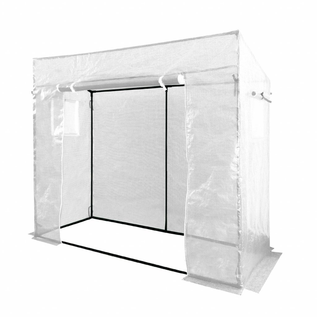 ALDOTRADE Fóliovník na rajčata velký 200x77x168/146 cm bílá plachta
