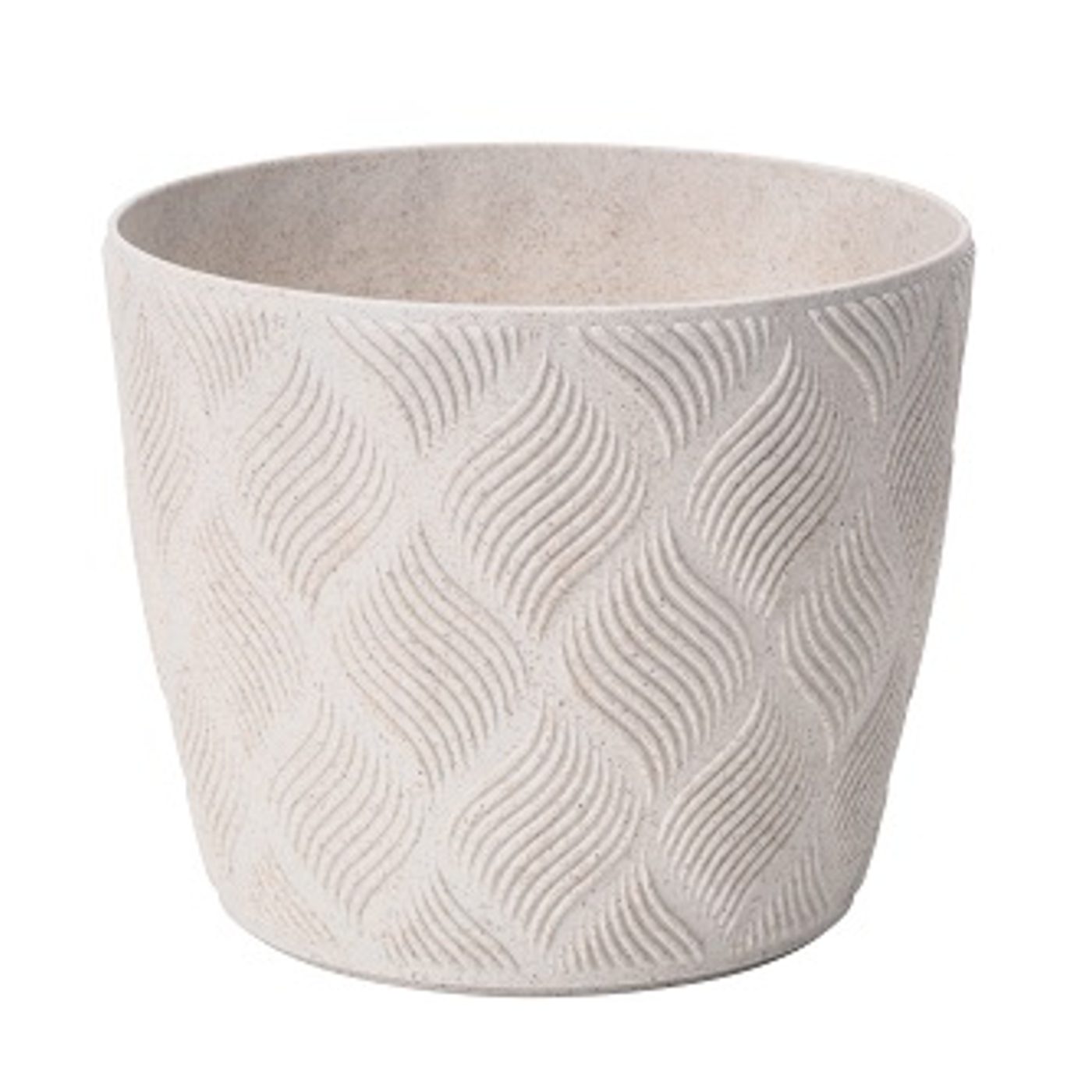 Květináč Flow Petit Eco Wood 270 mm bílý