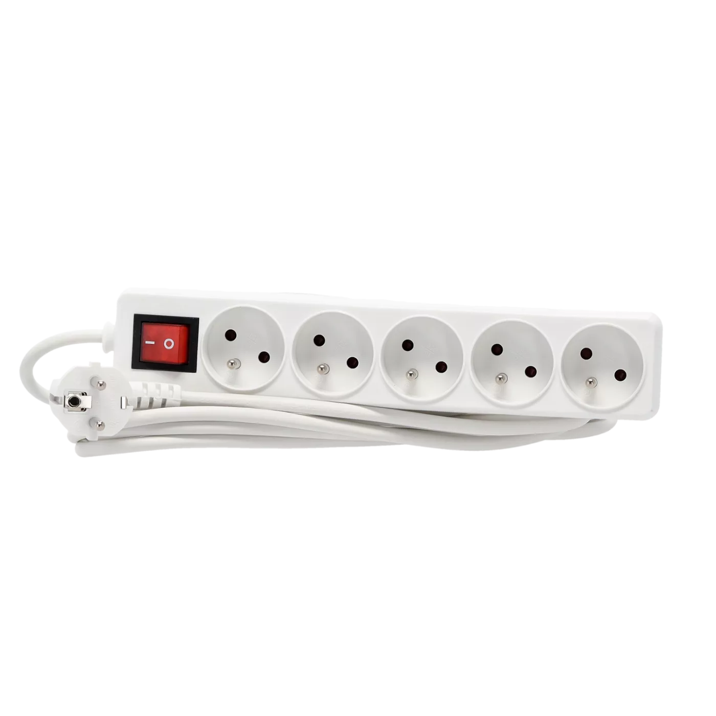 Prodlužovací kabel s lištou 5 zásuvek 5 m bílý