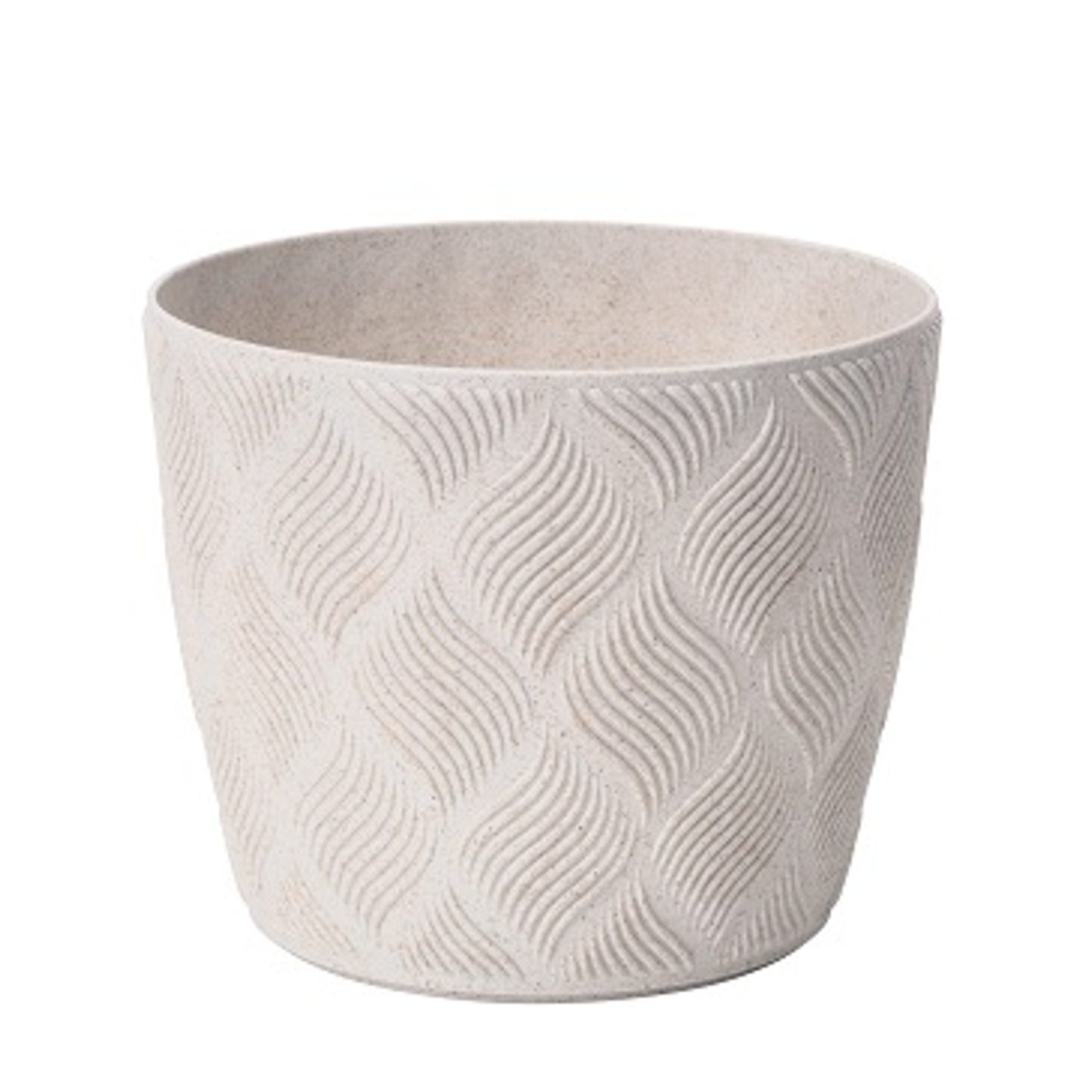 Květináč Flow Petit Eco Wood 230 mm bílý