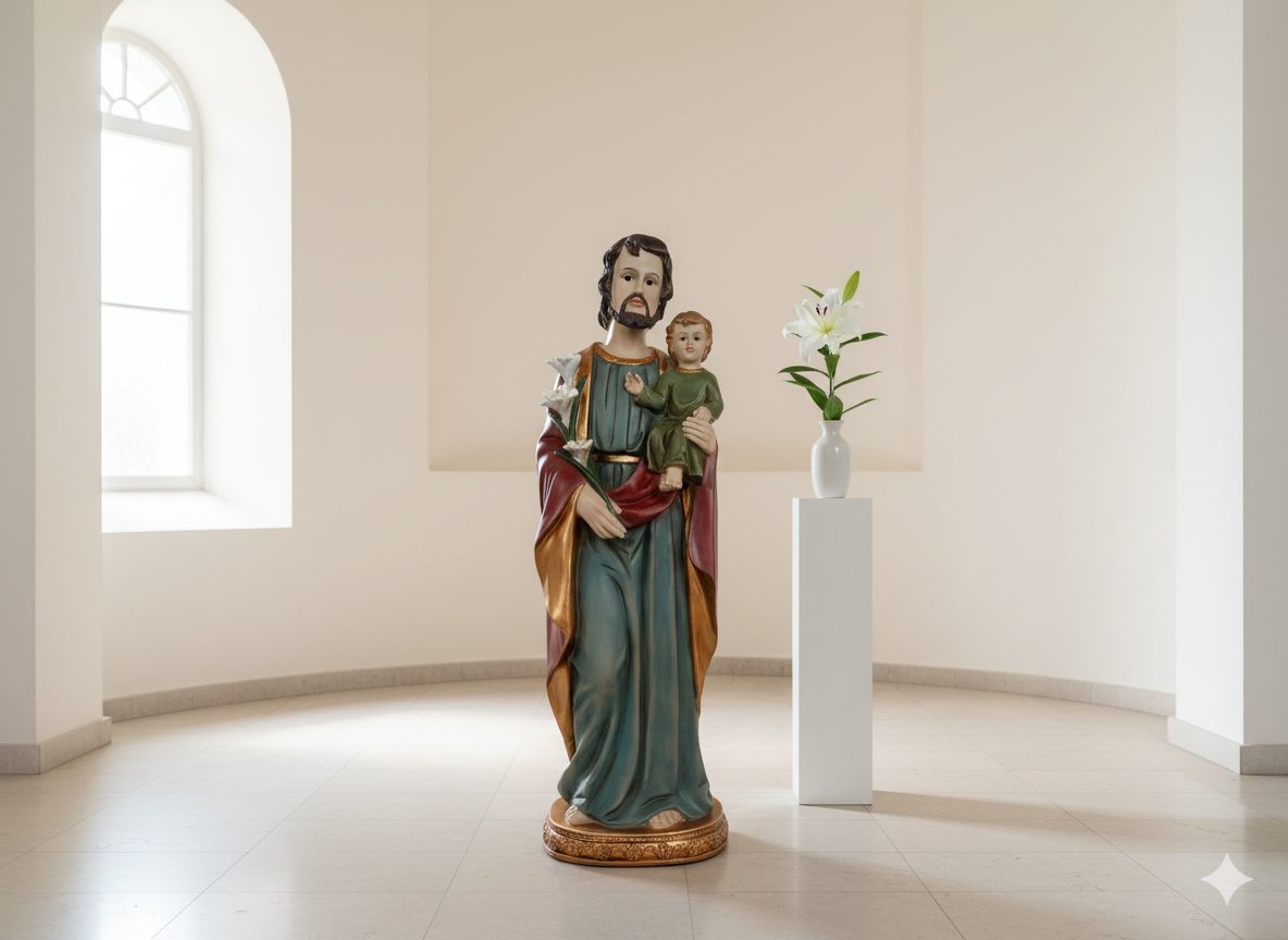 Figura Svatého Josefa s Jezulátkem 61 cm